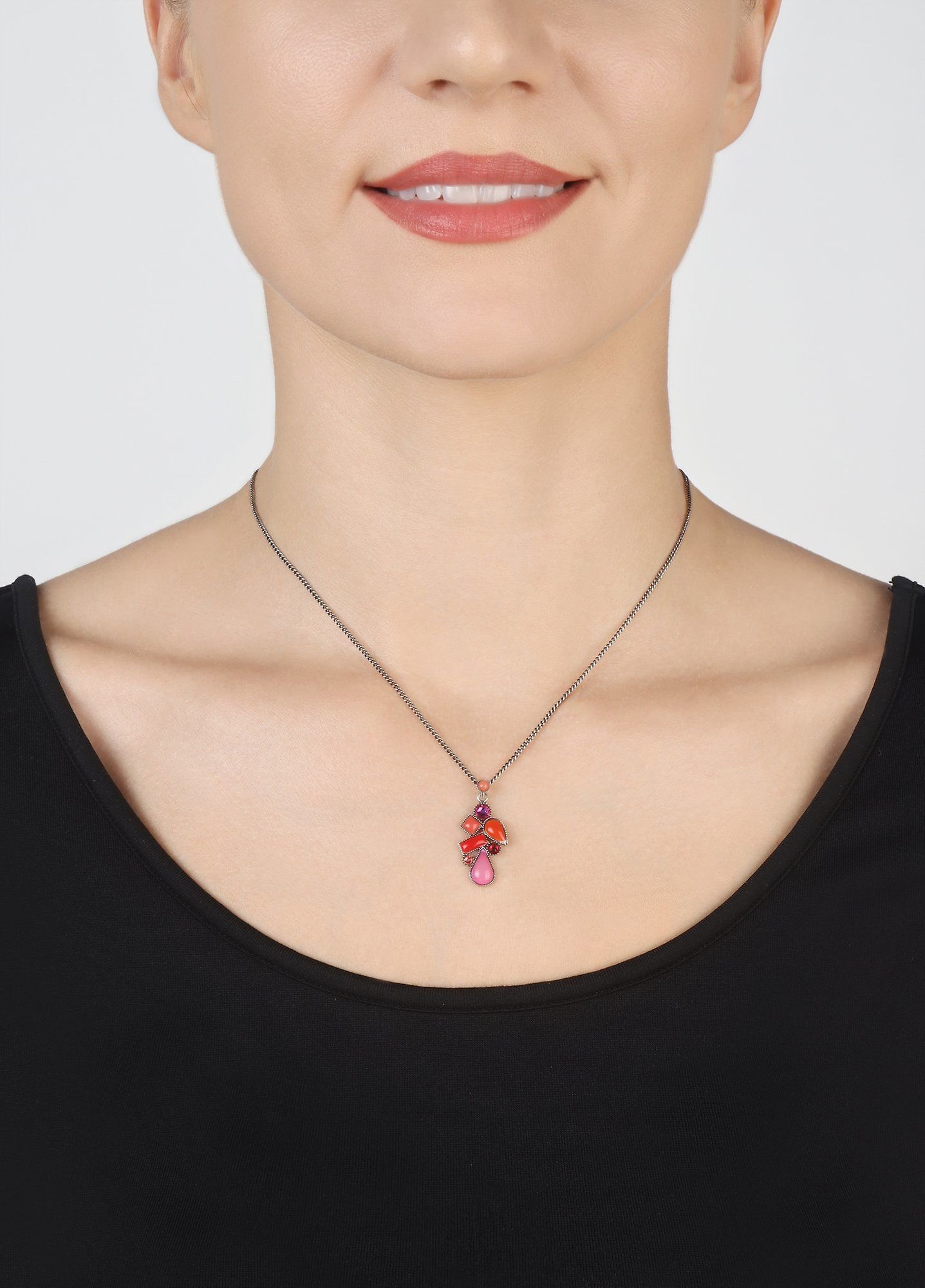 image pour Collier pendant Afternoon Bling Rouge  
