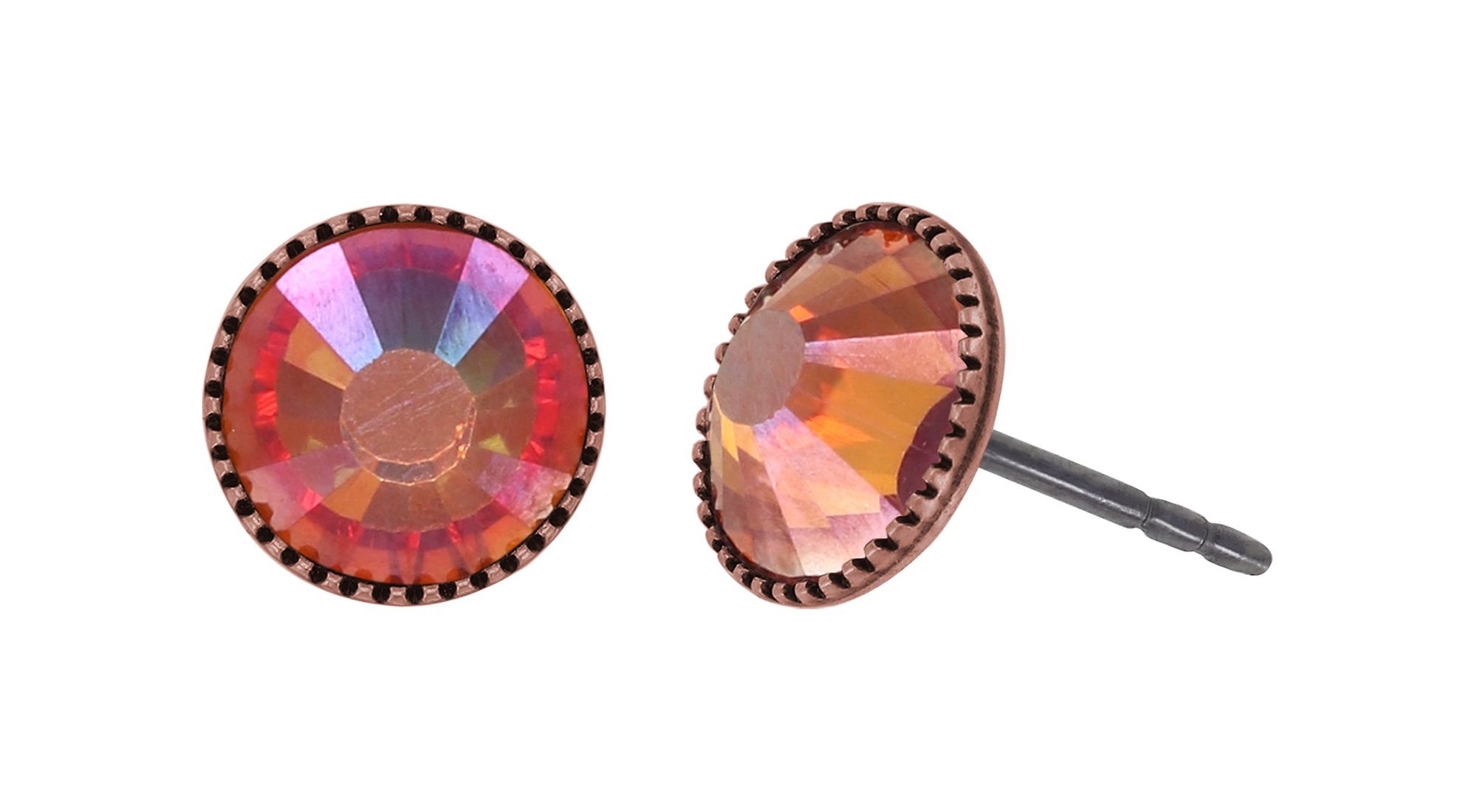 image pour Clou d'oreille plat Black Jack Marron sunset glory SS 34