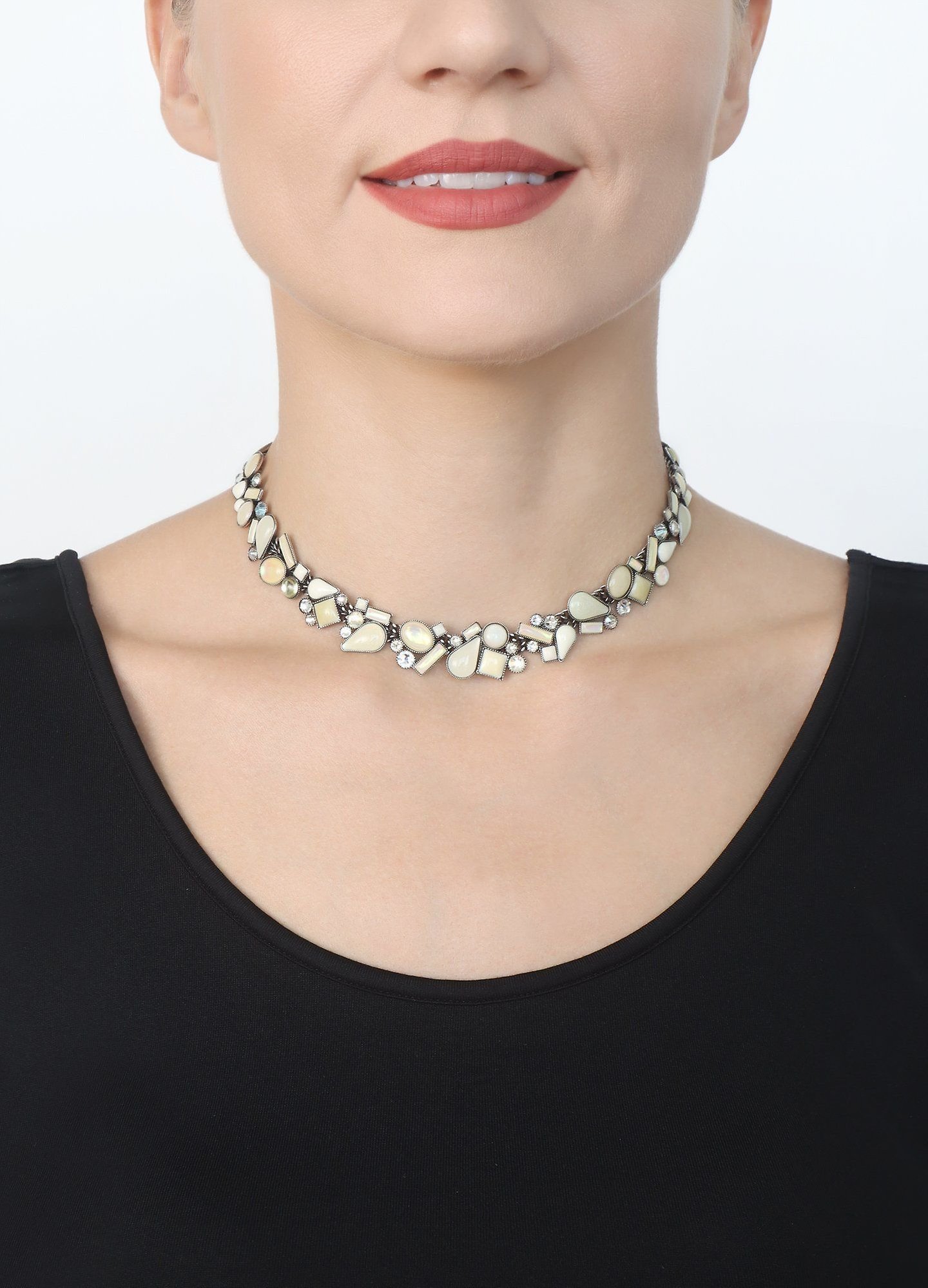 image pour Collier Afternoon Bling Blanc  