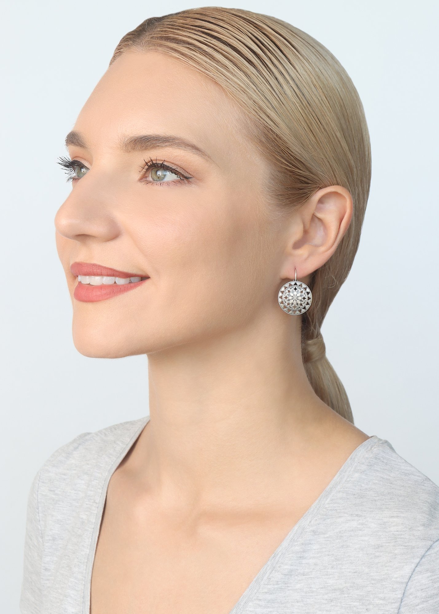 image for Earring Eurowire Shades of Light Silver  size M