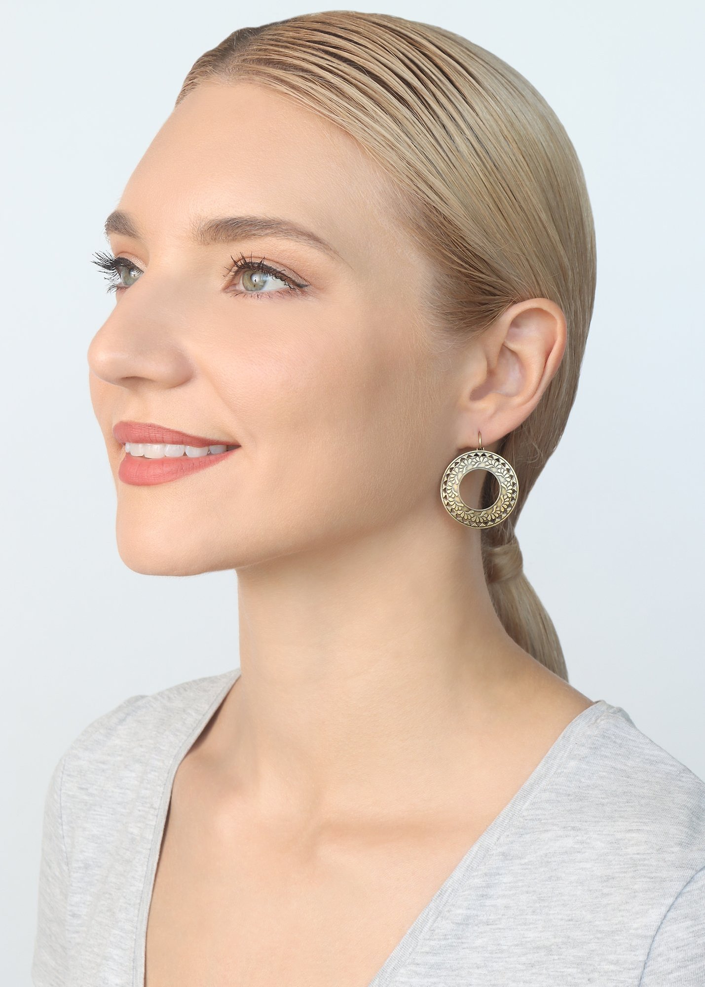 image for Earring eurowire Shades of Light Brass  size L