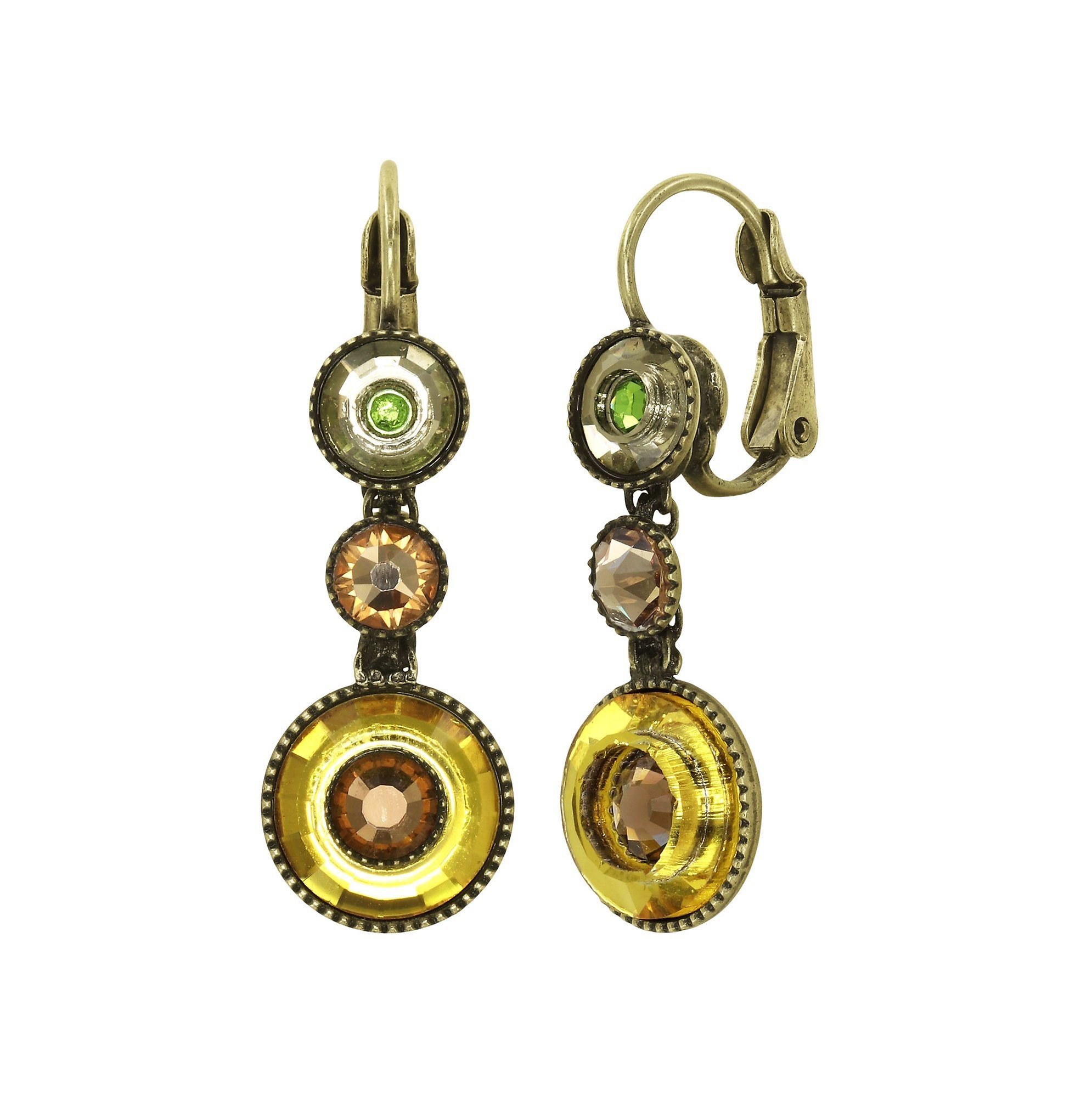 image pour Boucles d'oreilles Eurowire pendantes Donutissima Jaune  