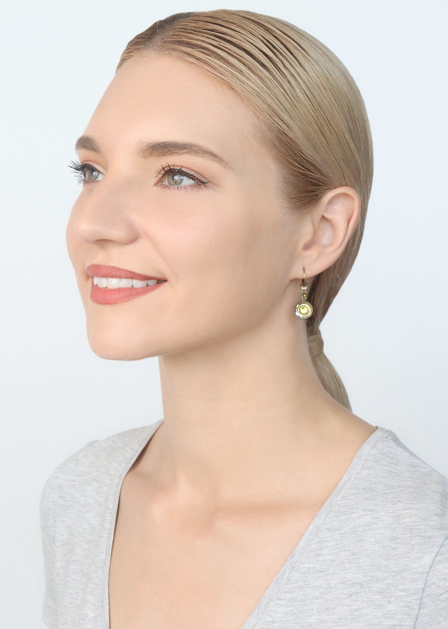 image pour Boucles d'oreilles pendantes Donutissima Jaune  