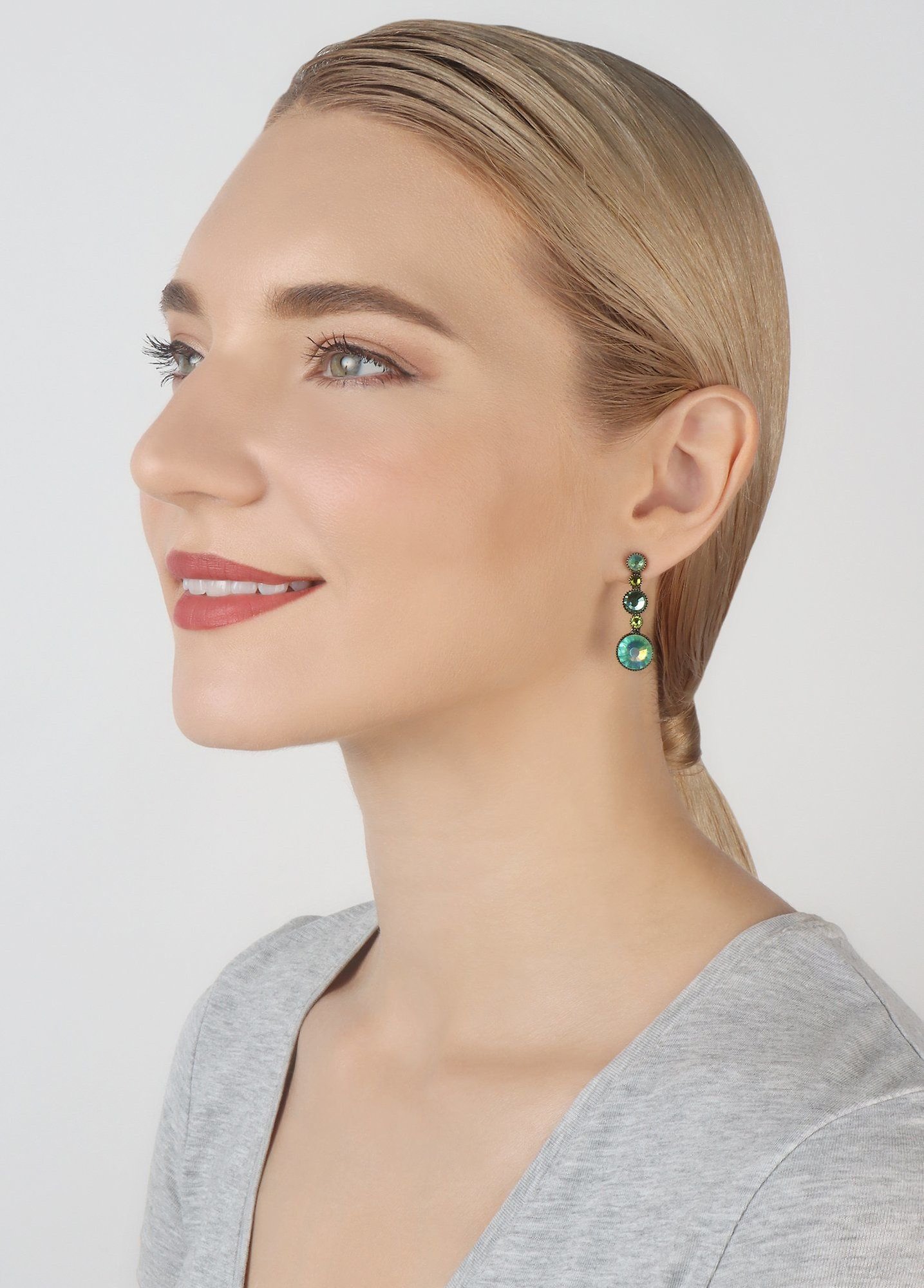 image pour Clou d'oreille pendant Water Cascade Glam Vert  