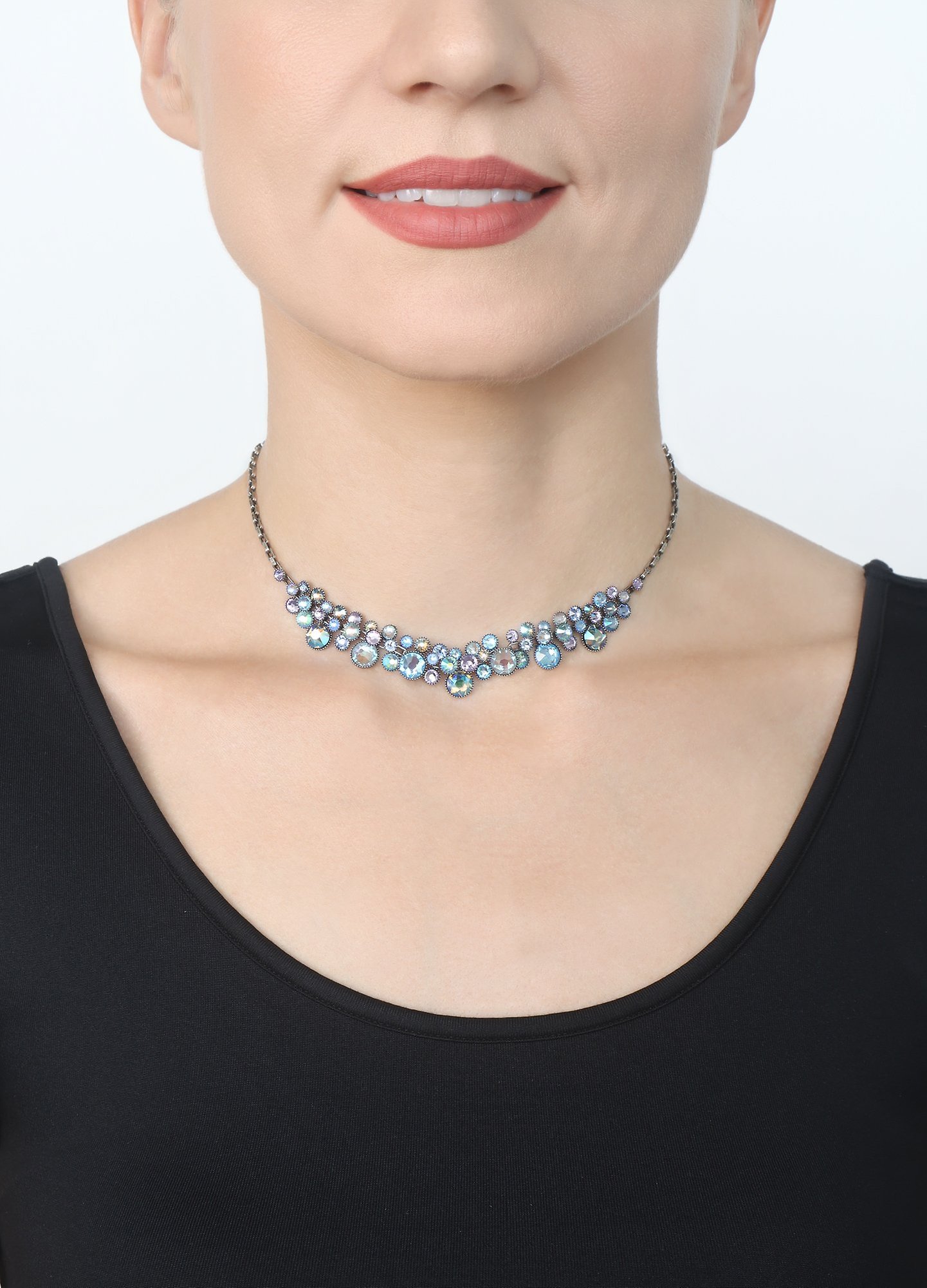 image for Necklace Water Cascade Blue / Lila  