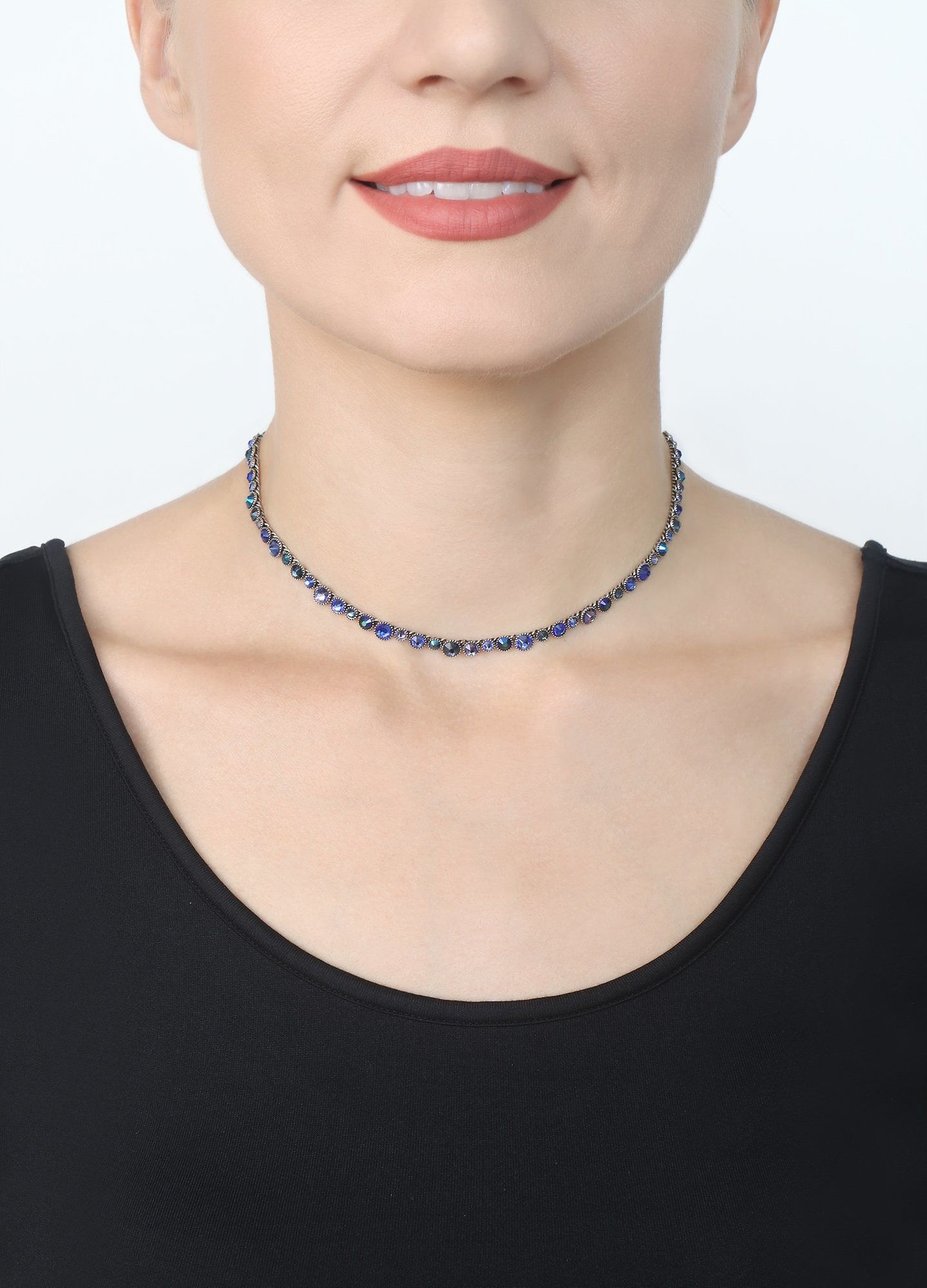 image for Necklace Water Cascade Dark Blue  