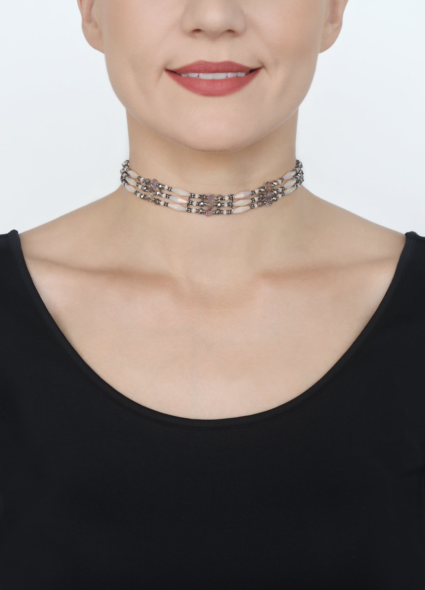 Bild für Choker Collier Indian Summer Weiß  