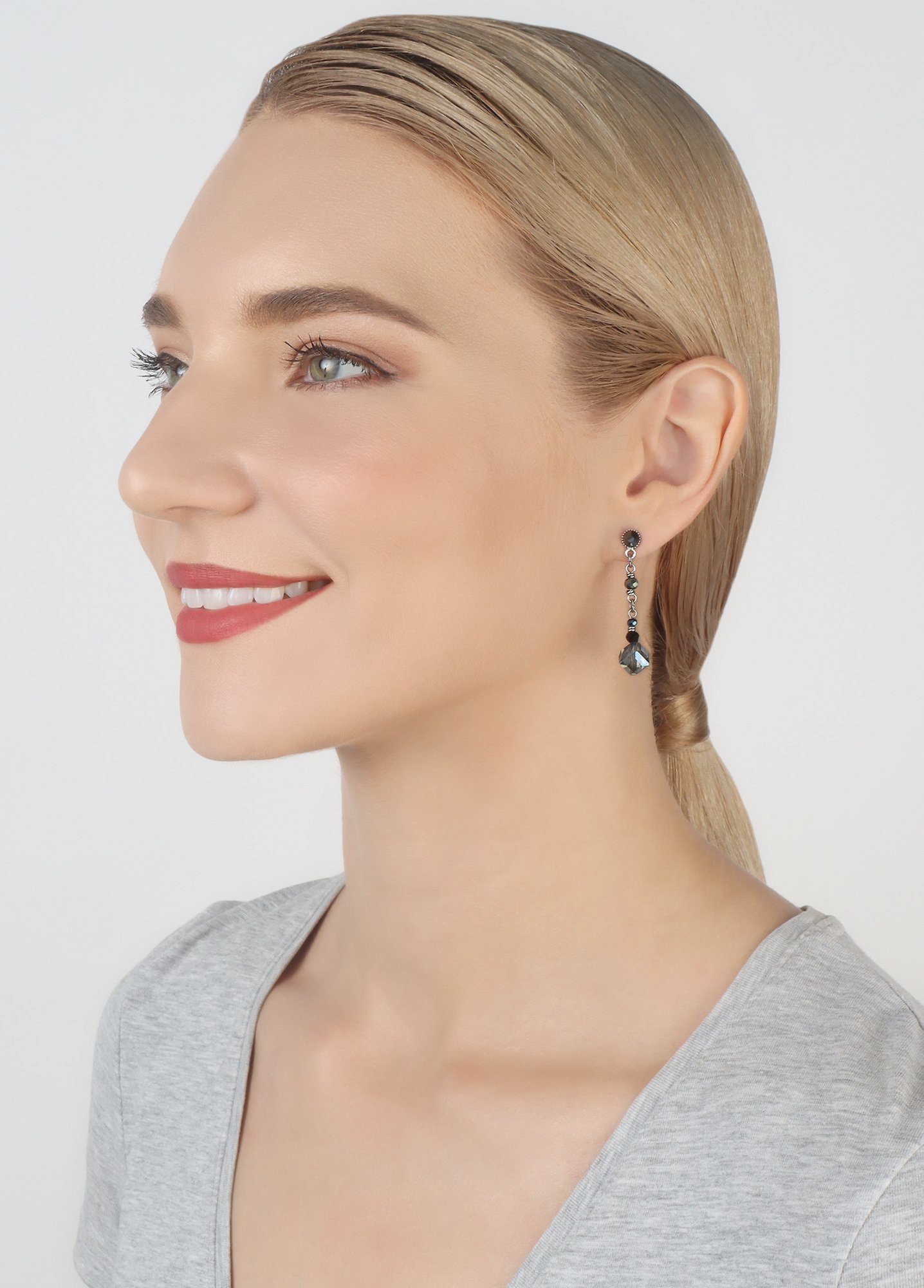 Bild für Ohrstecker baumelnd Indian Summer Schwarz  