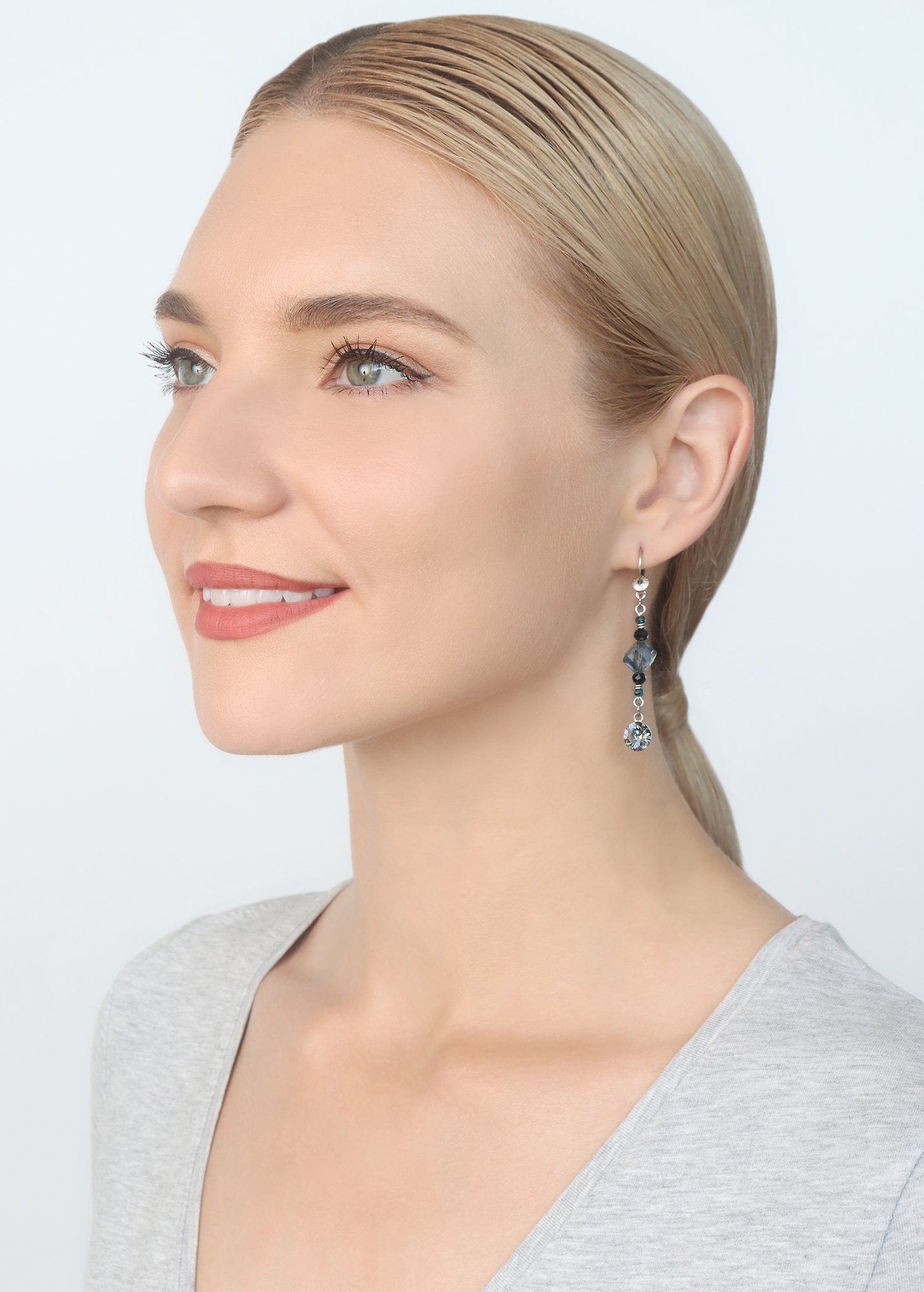 image pour Boucles d'oreilles pendantes Indian Summer Noir  