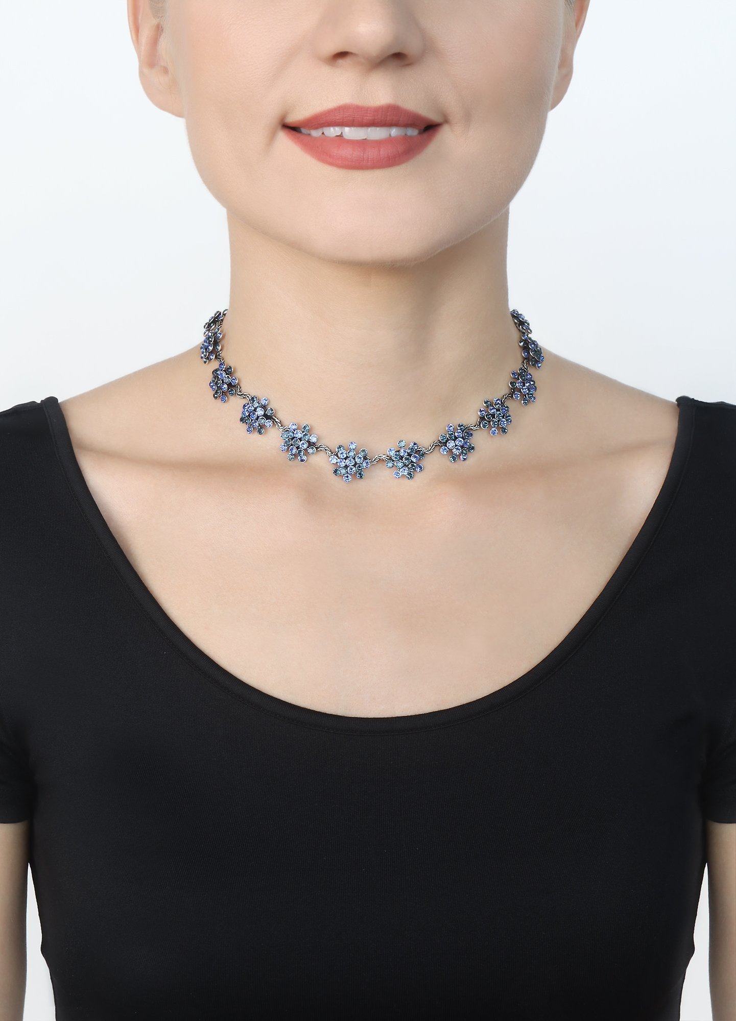 image for Necklace Collier Magic Fireball Dark Blue  mini