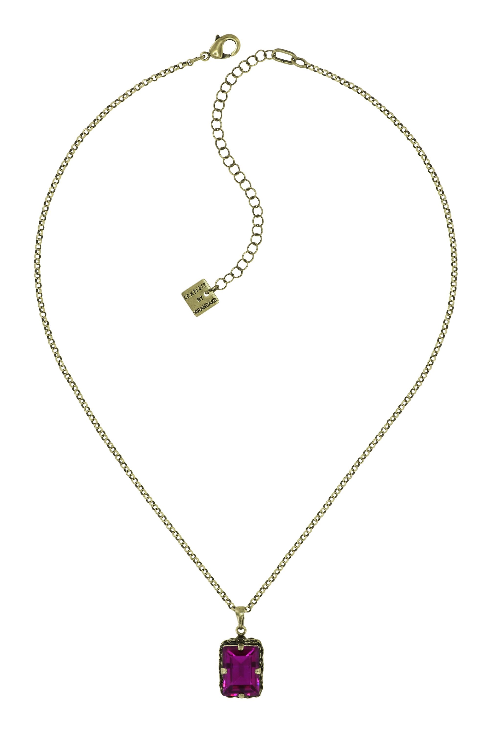 Bild für Halskette mit Anhänger Daily Desire Rot Fuchsia Größe M