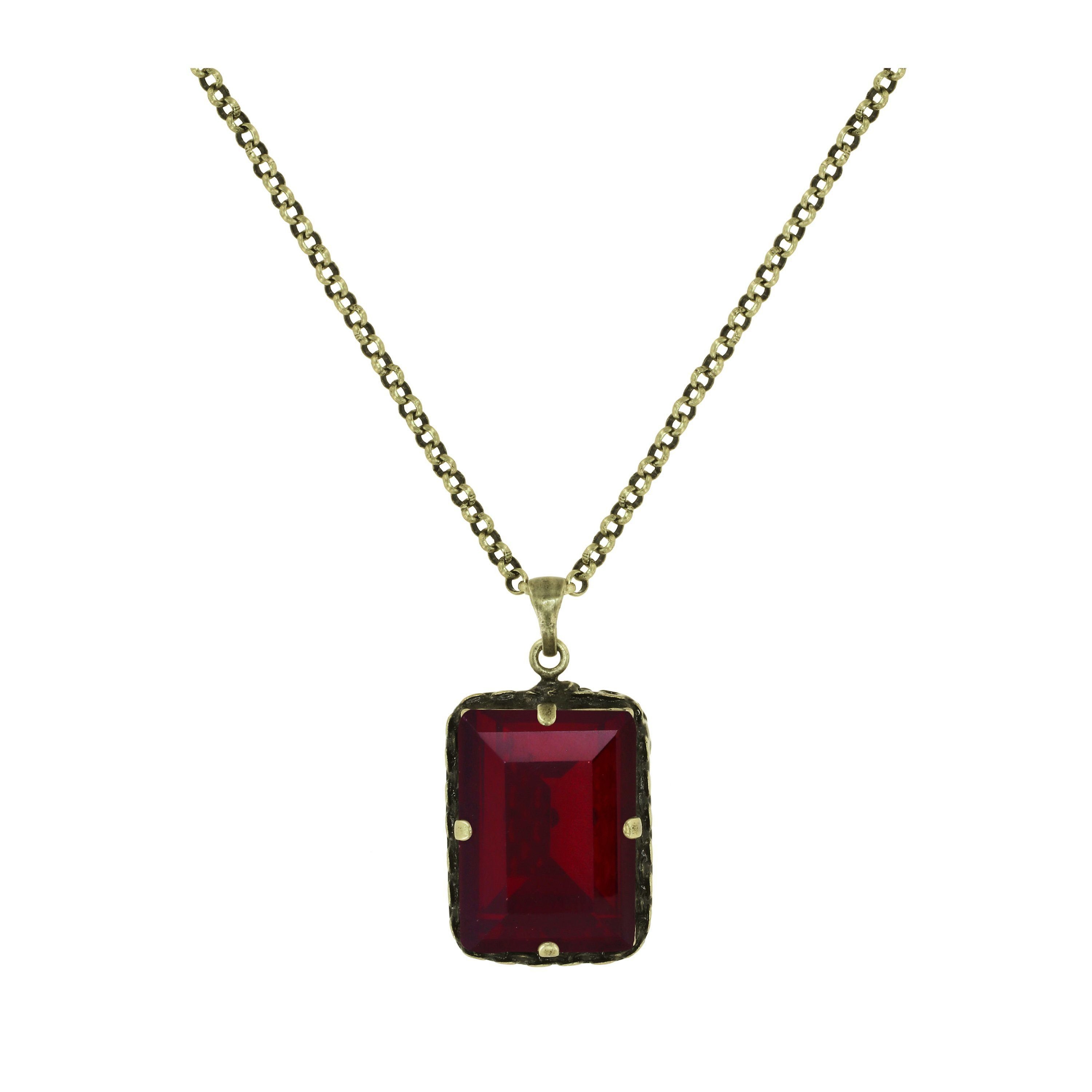 image for Necklace Pendant Daily Desire Red siam size L