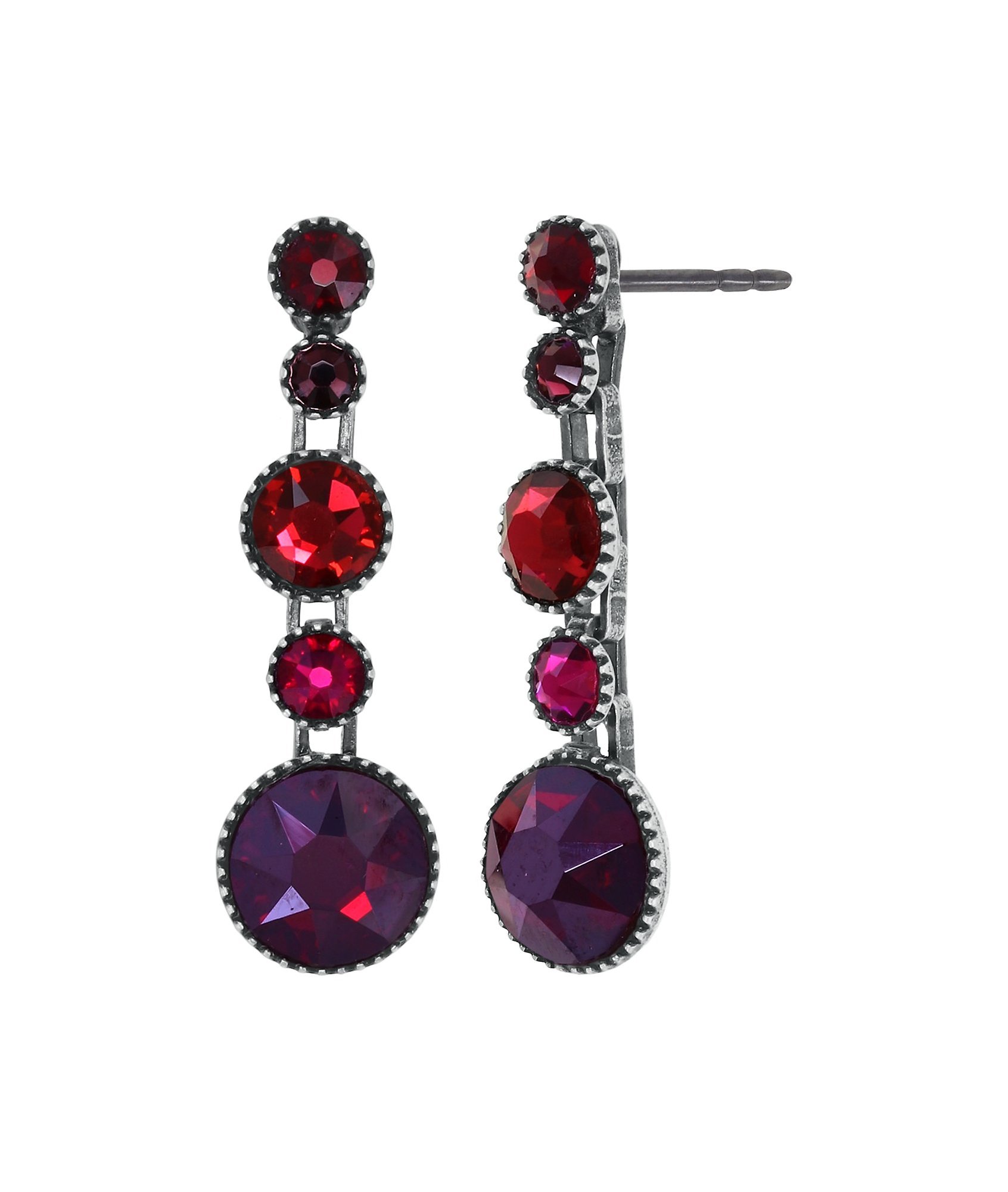 image pour Clou d'oreille pendant Water Cascade Rouge  