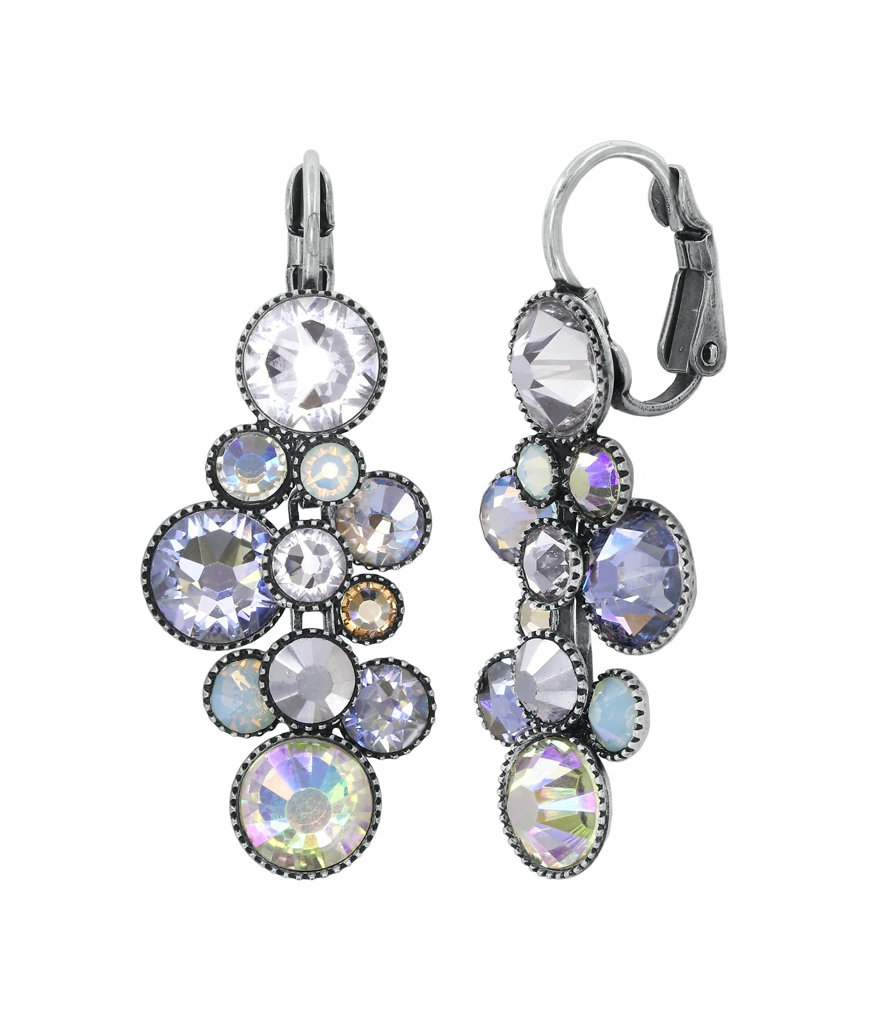 image pour Boucles d'oreilles Eurowire pendantes Water Cascade Blanc  