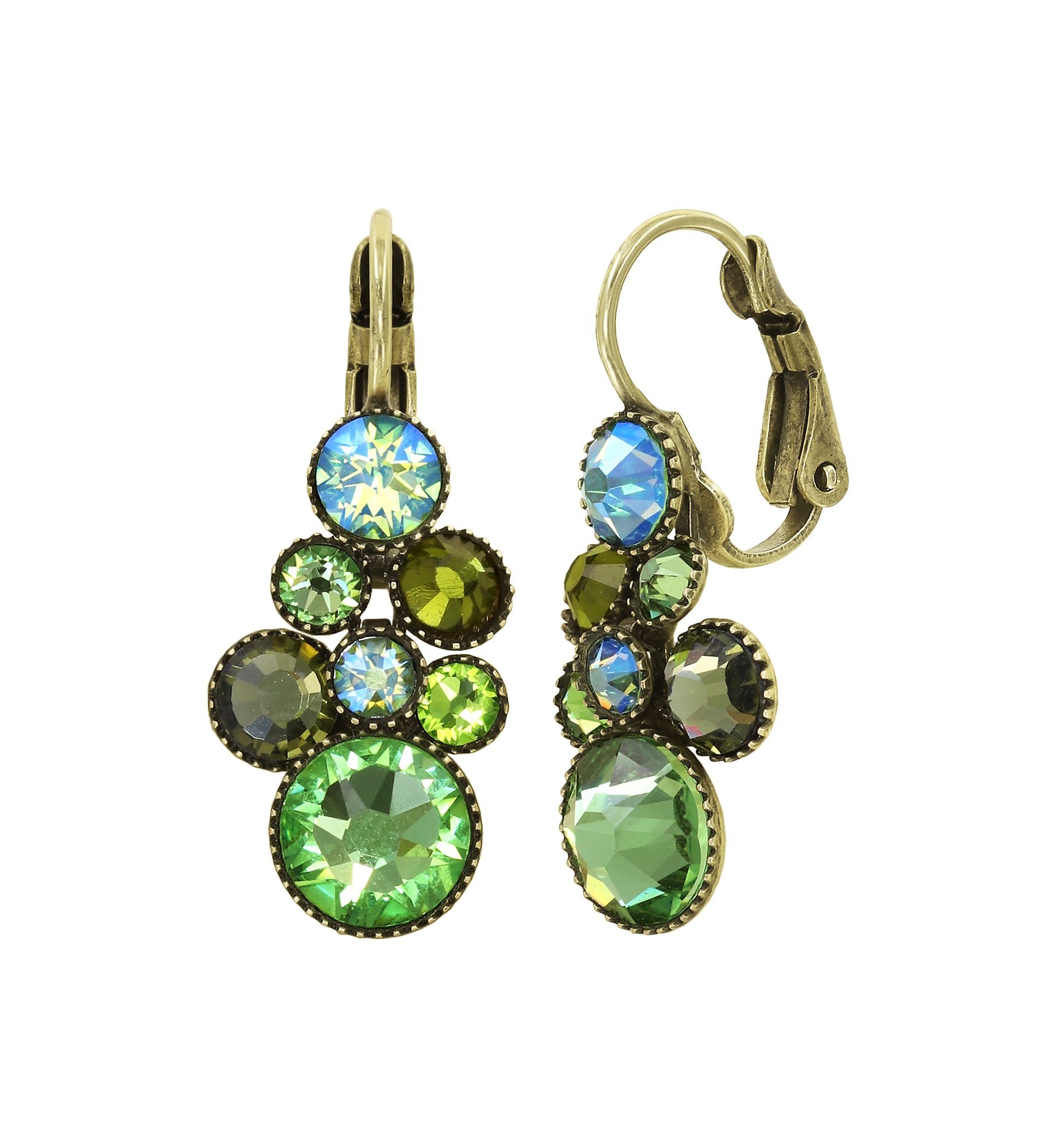 image pour Boucles d'oreilles Eurowire pendantes Water Cascade Vert  