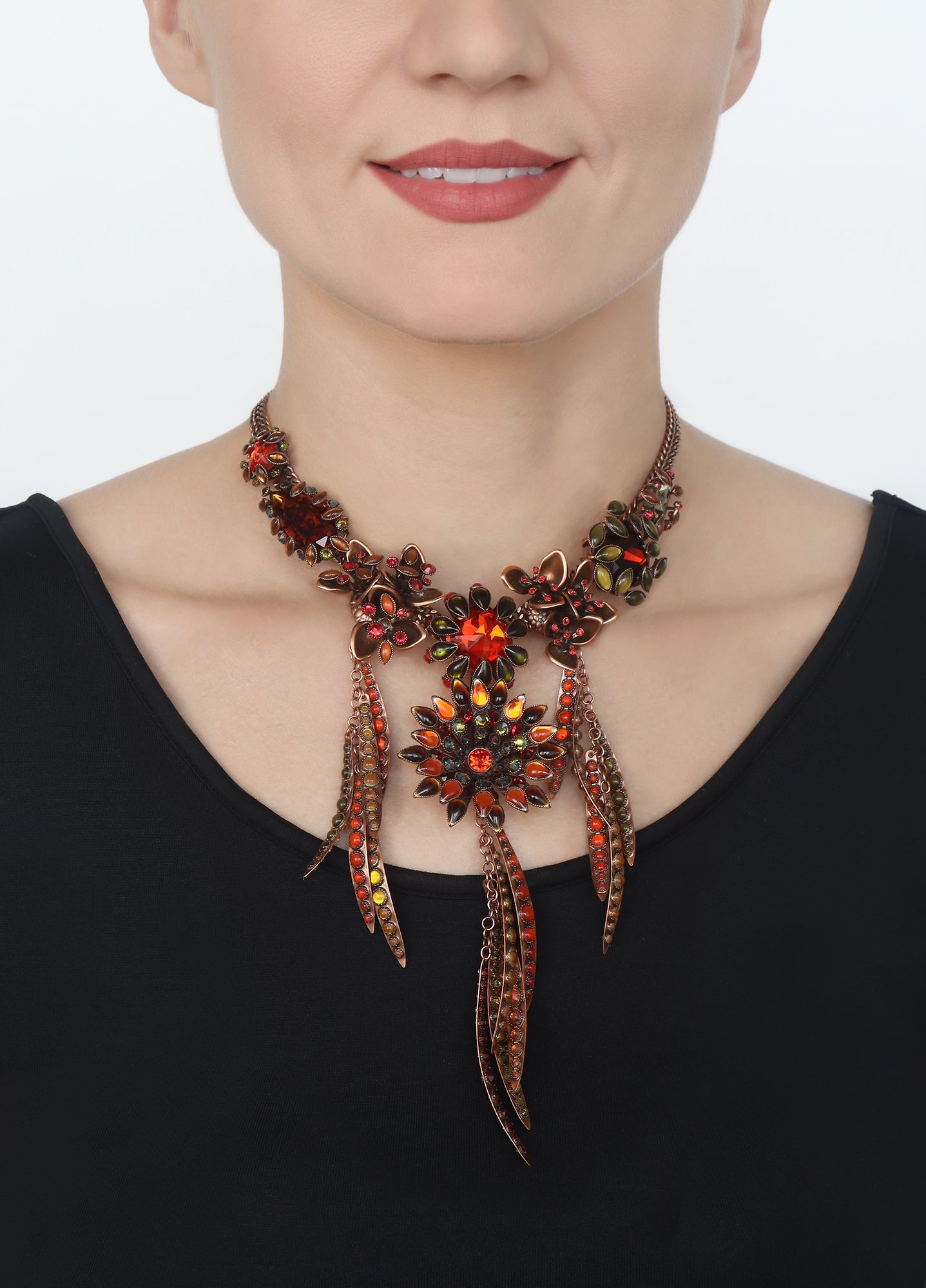 image pour Collier-Y Alien Anemone Orange  