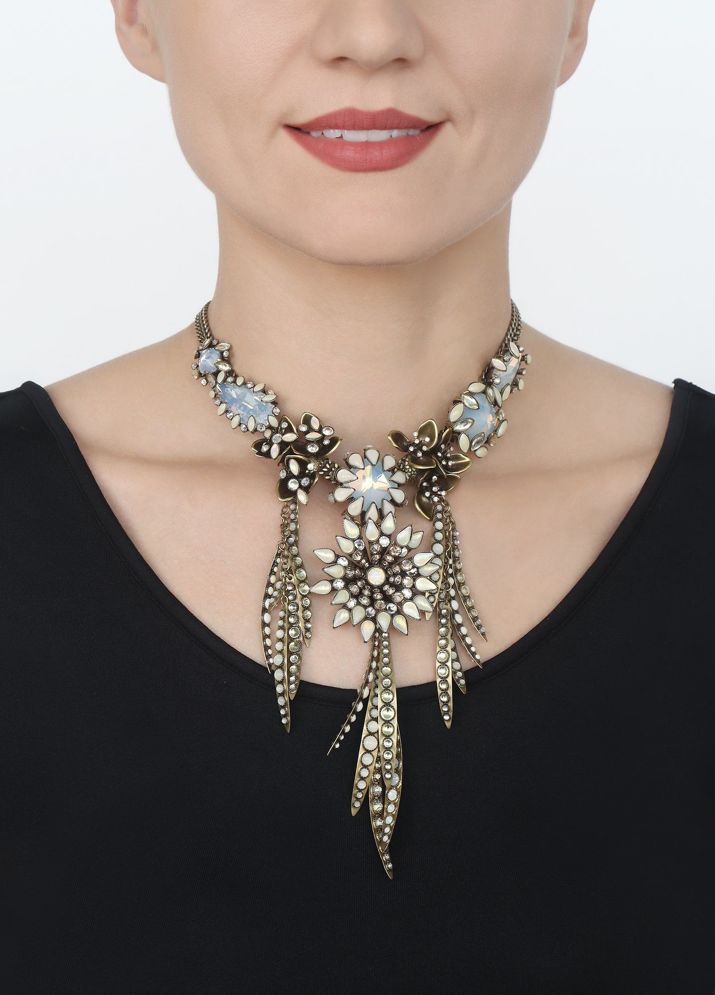 image pour Collier-Y Alien Anemone Blanc  