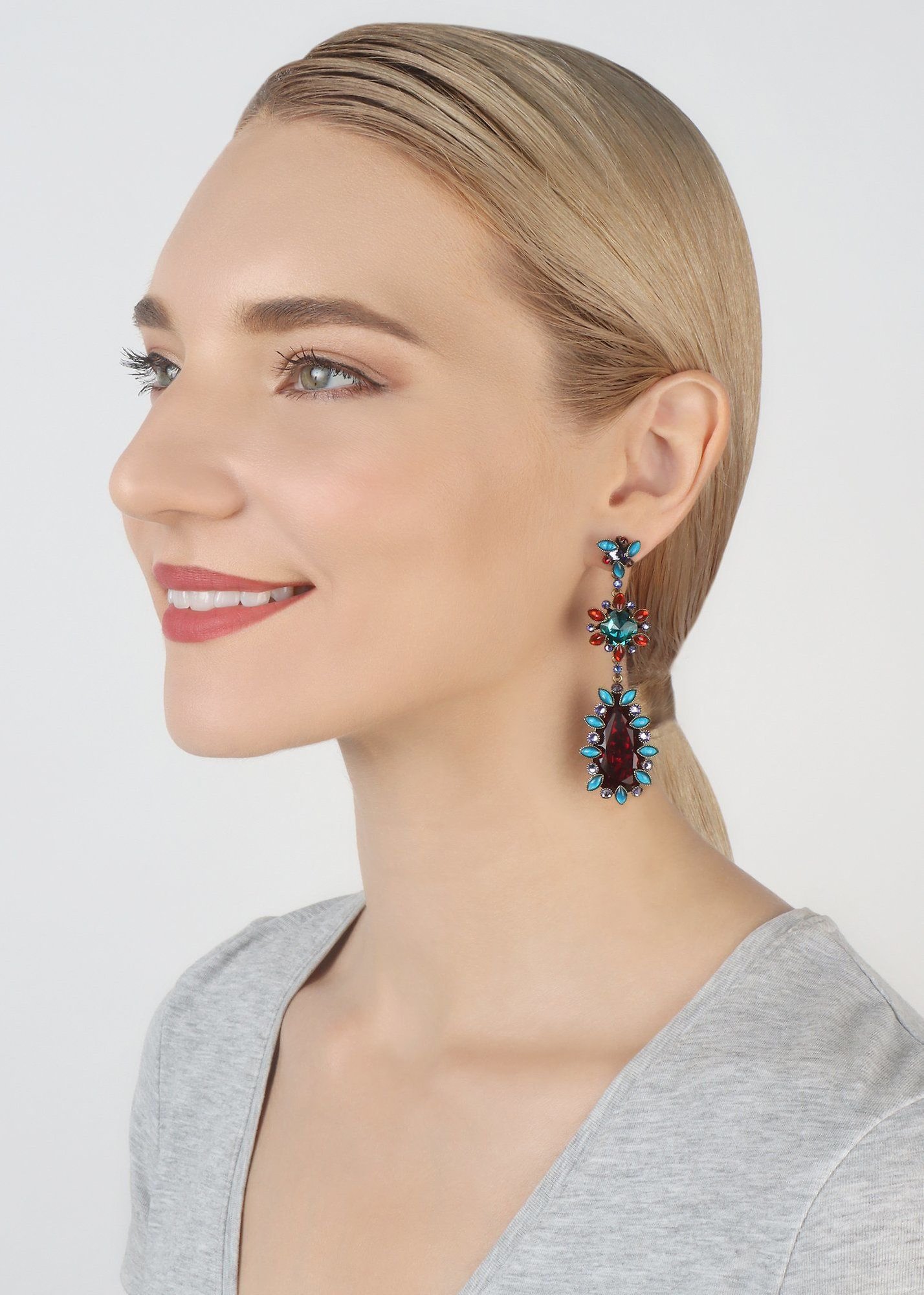 image for Earring Stud Dangling Alien Anemone Multi  size L