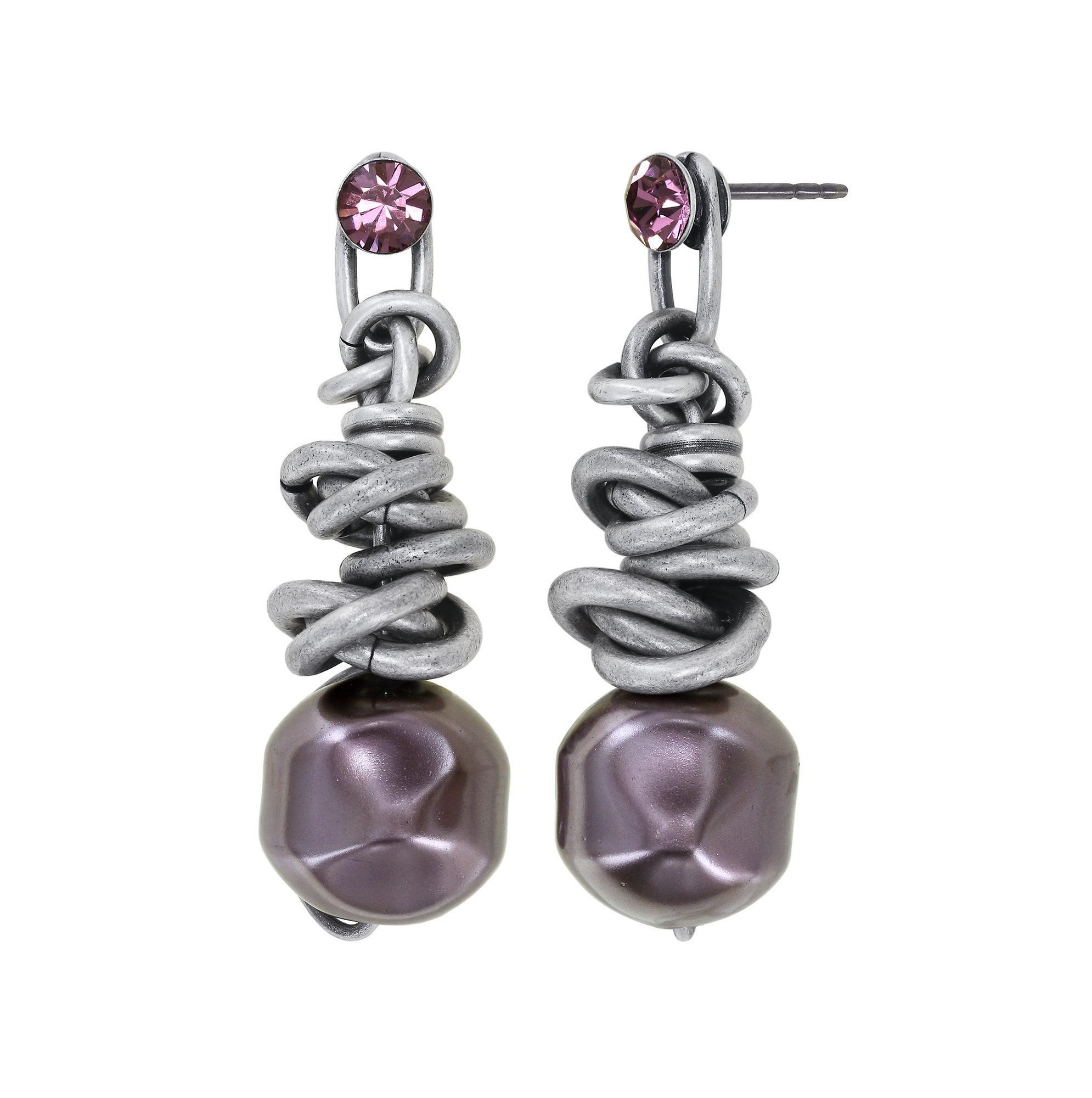 image for Earring Stud Dangling Free Spirit Lila  