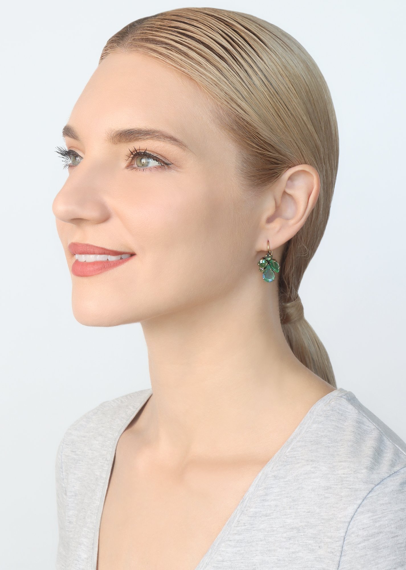image for Earring Eurowire Afternoon Tea de Luxe Green  