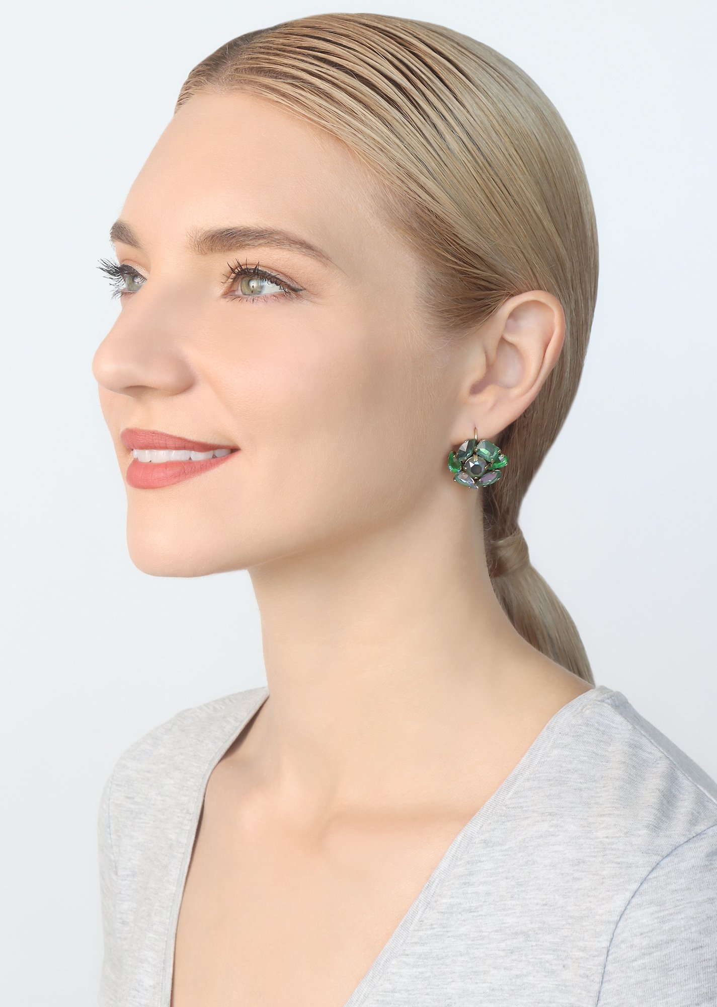image pour Boucles d'oreilles Eurowire Afternoon Tea de Luxe Vert  