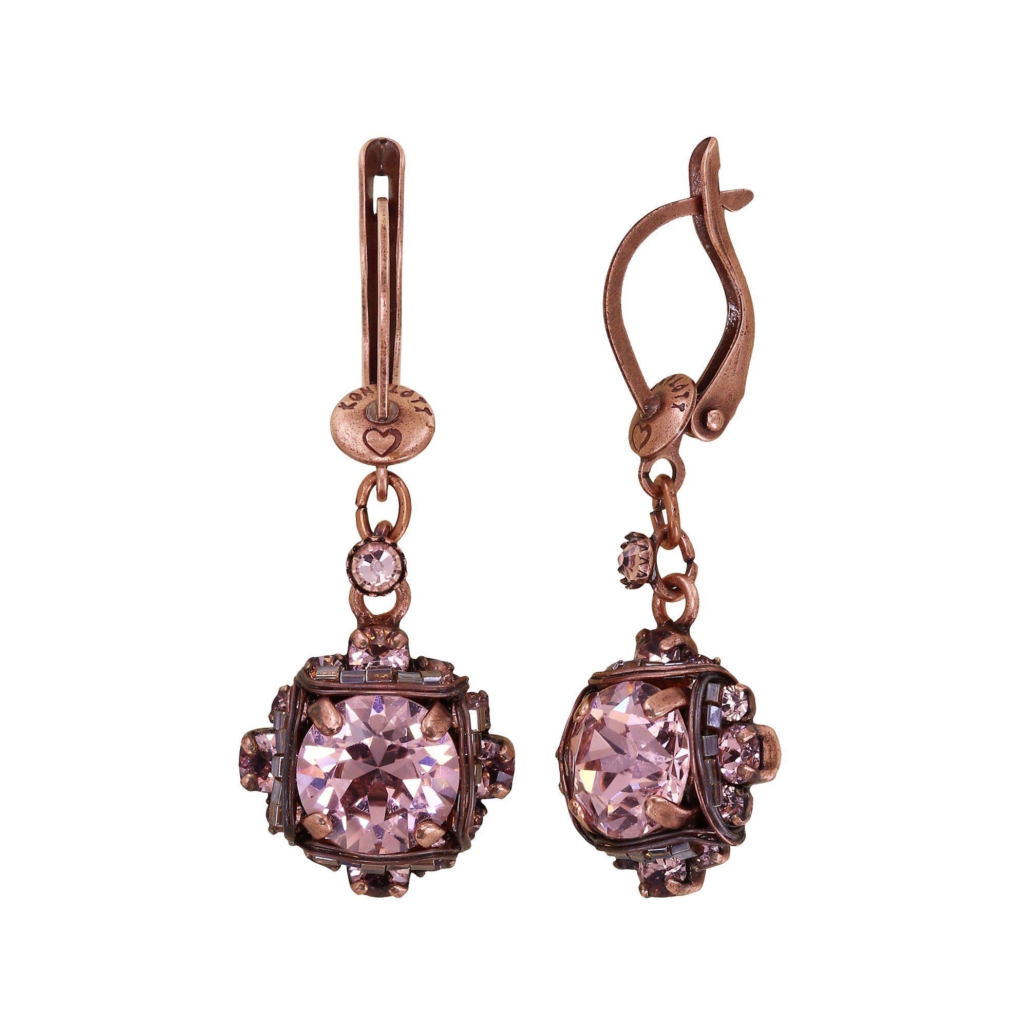 image pour Boucles d'oreilles pendantes Byzantine Beige  