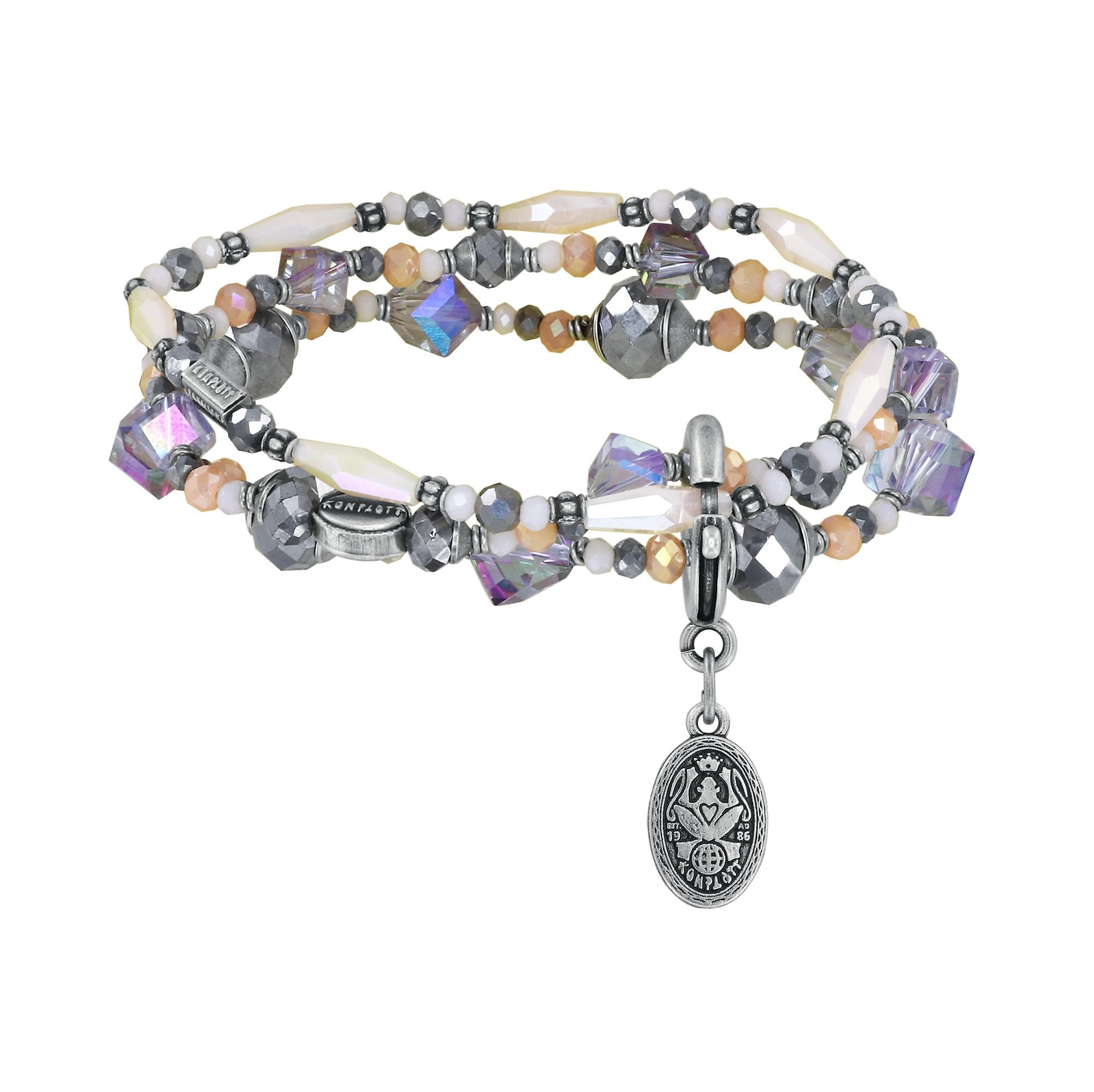 image pour Bracelet élastique Petit Glamour d´Afrique Blanc  