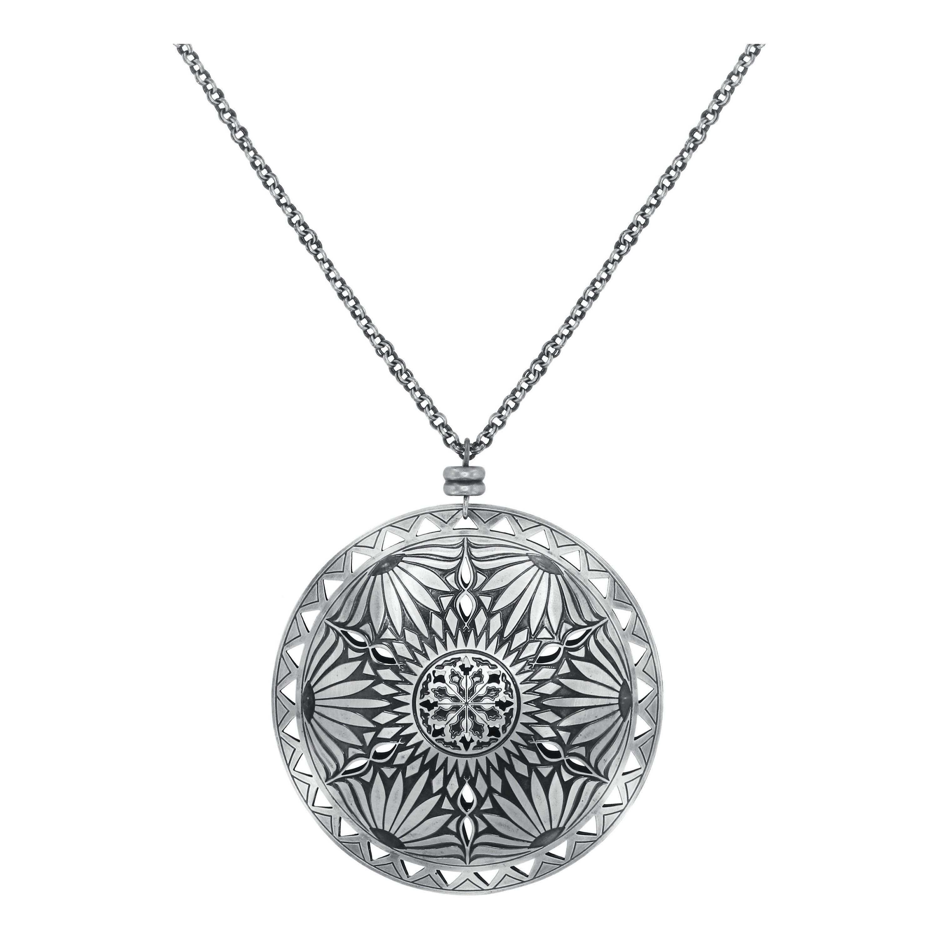 image for Necklace Pendant (Long) Shades of Light Silver  size 3XL