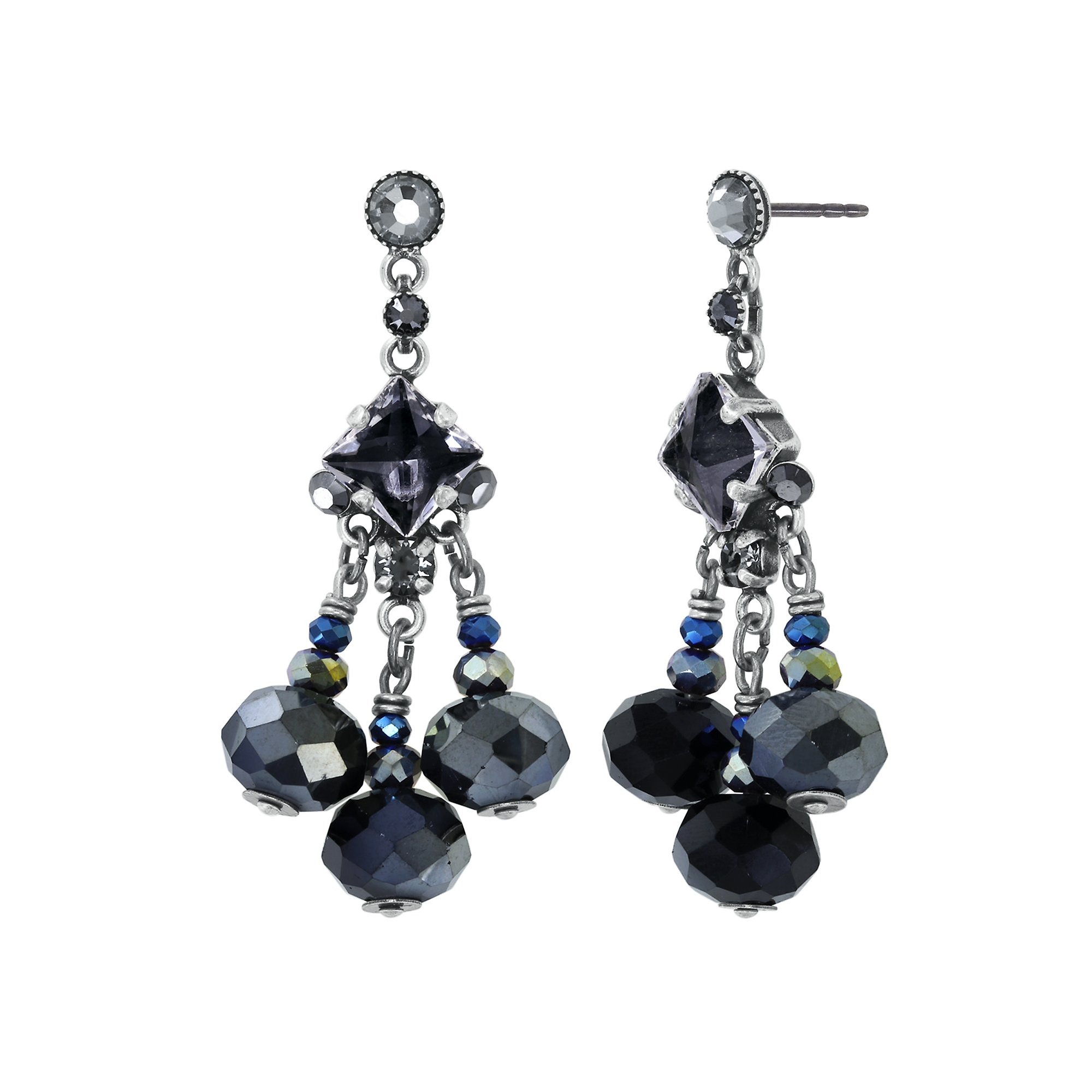image for Earring Stud Dangling Indian Summer Black  
