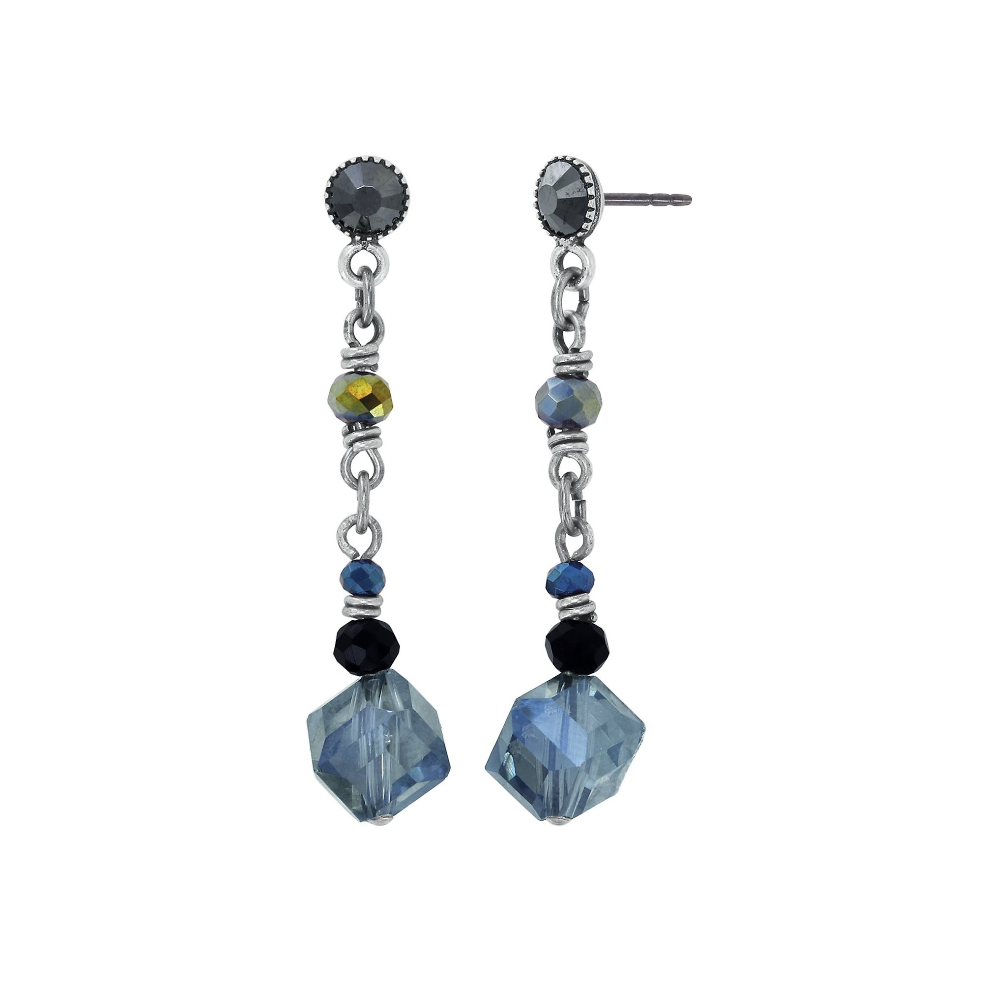 image pour Clou d'oreille pendant Indian Summer Noir  