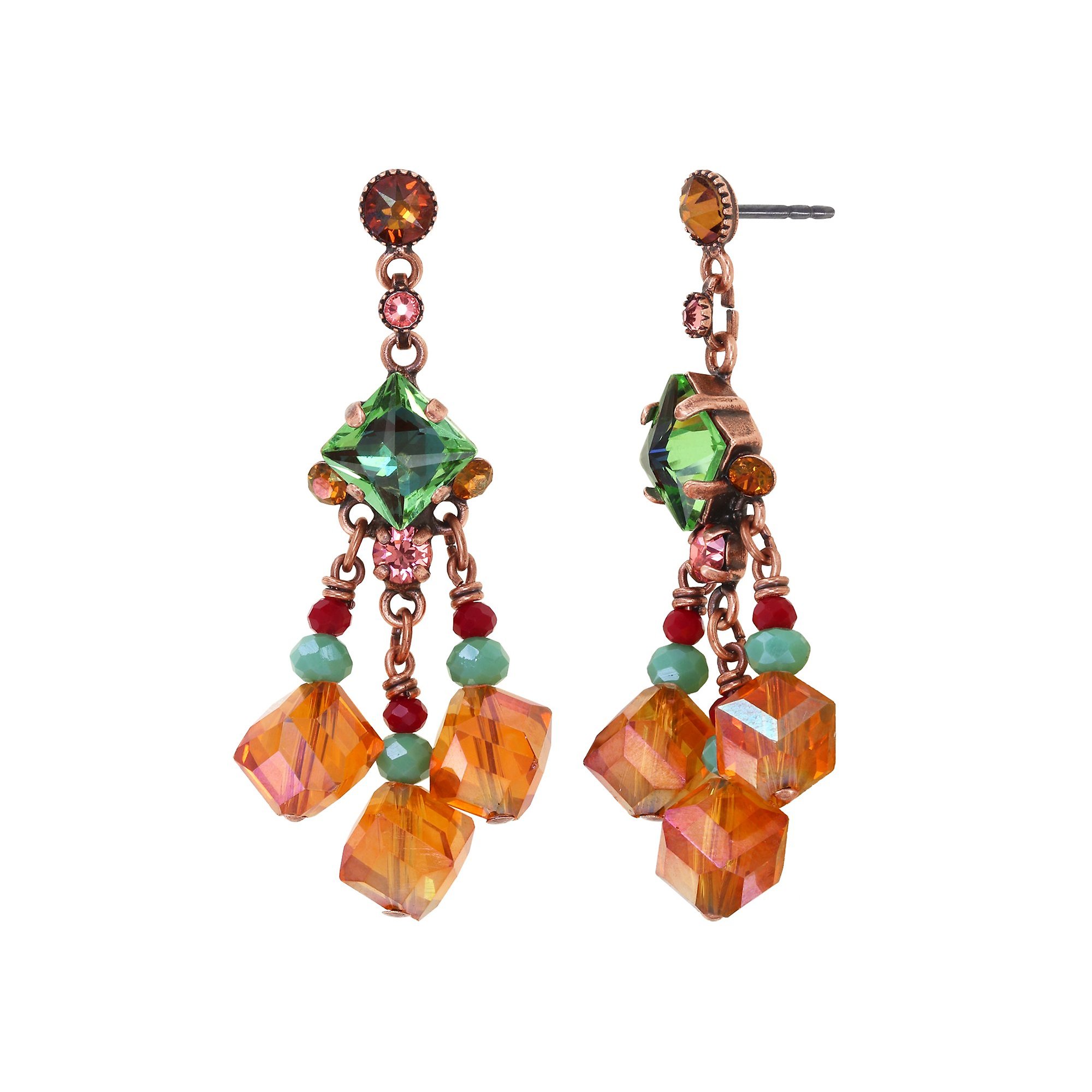 Bild für Ohrstecker baumelnd Indian Summer Orange  