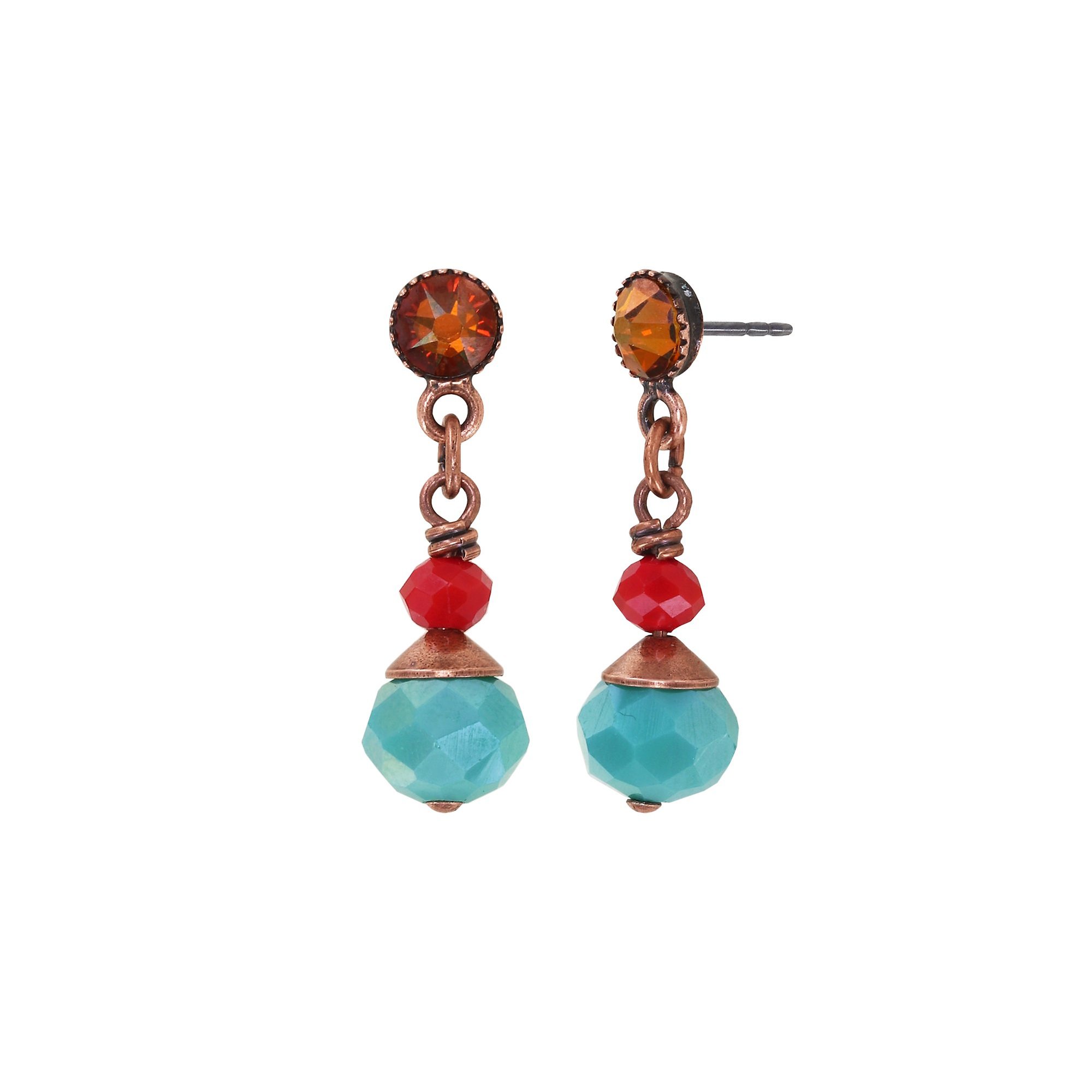 image pour Clou d'oreille pendant Indian Summer Orange  