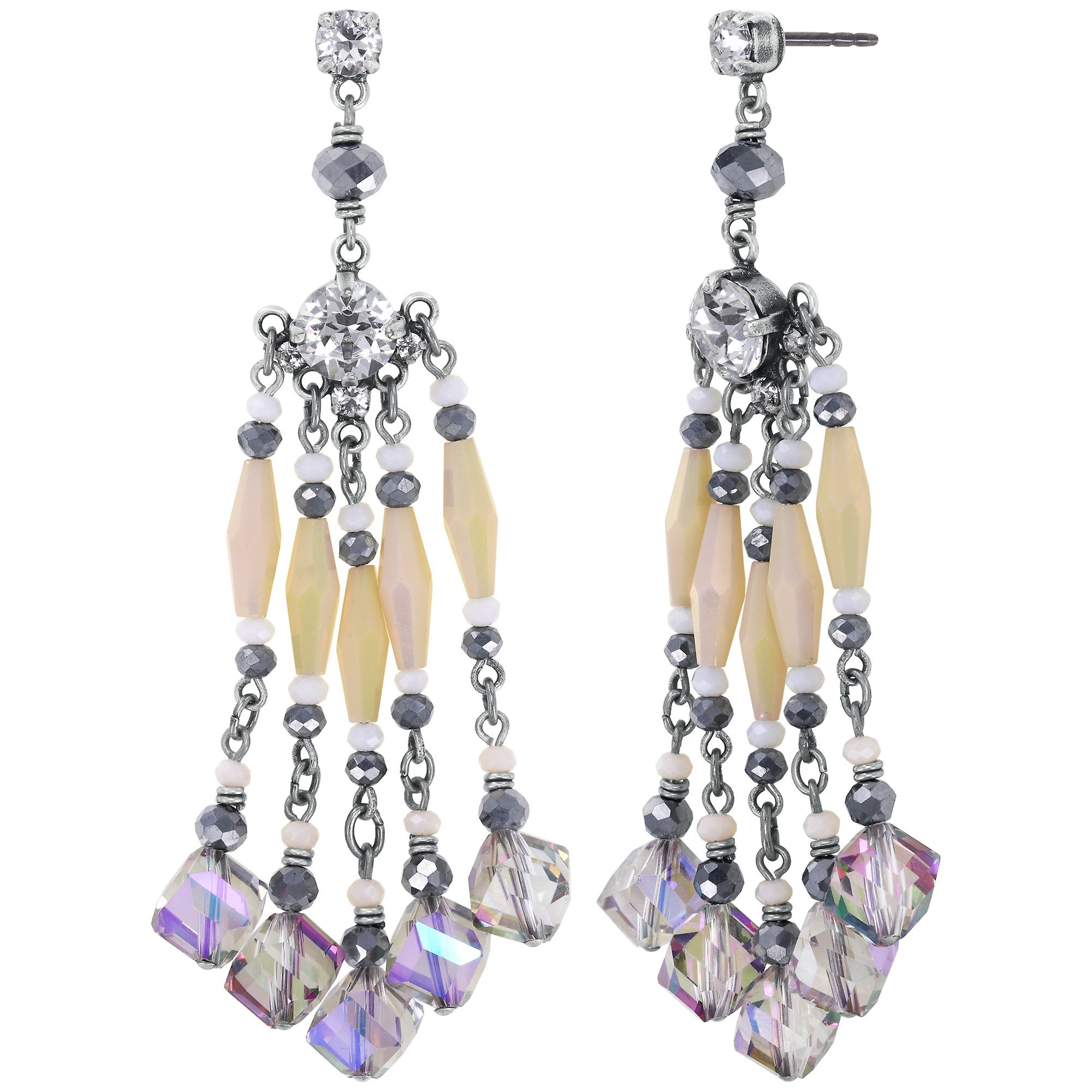 image pour Clou d'oreille pendant Indian Summer Blanc  