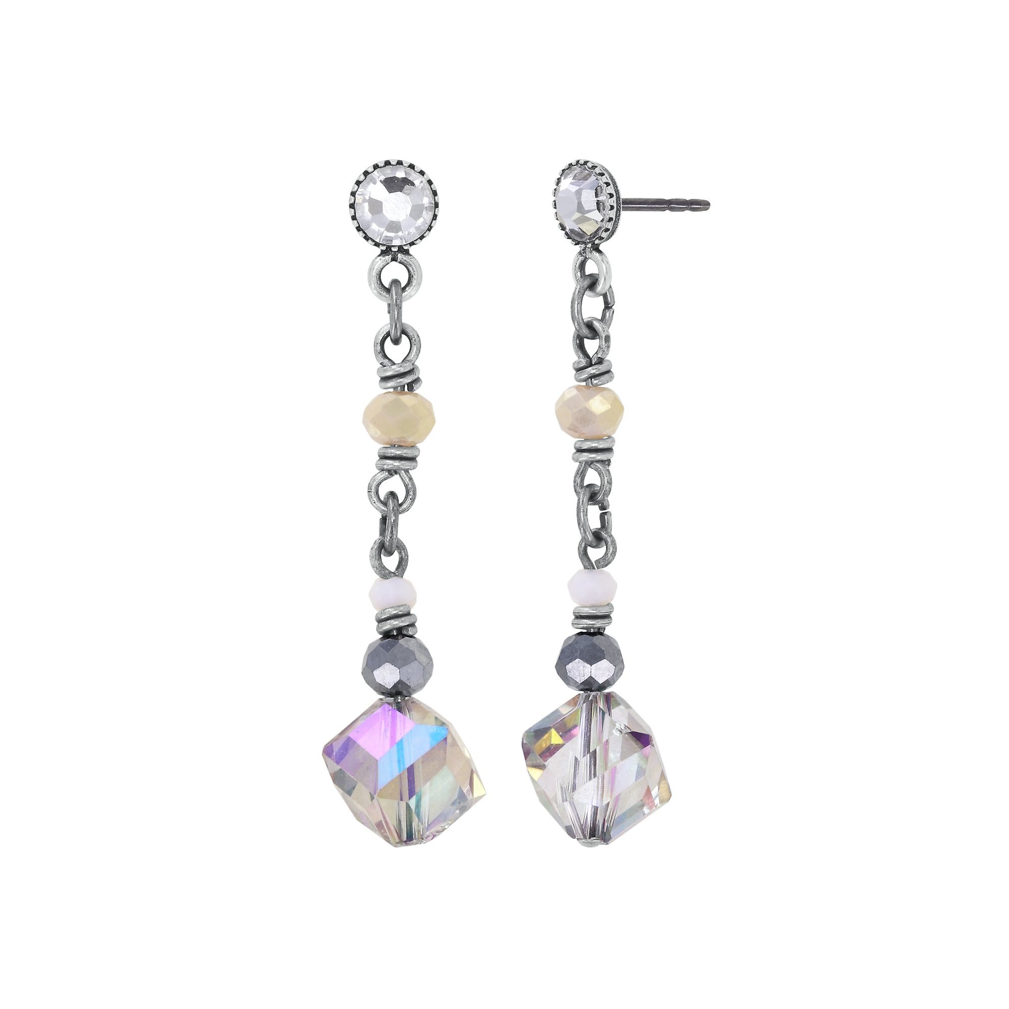 image pour Clou d'oreille pendant Indian Summer Blanc  