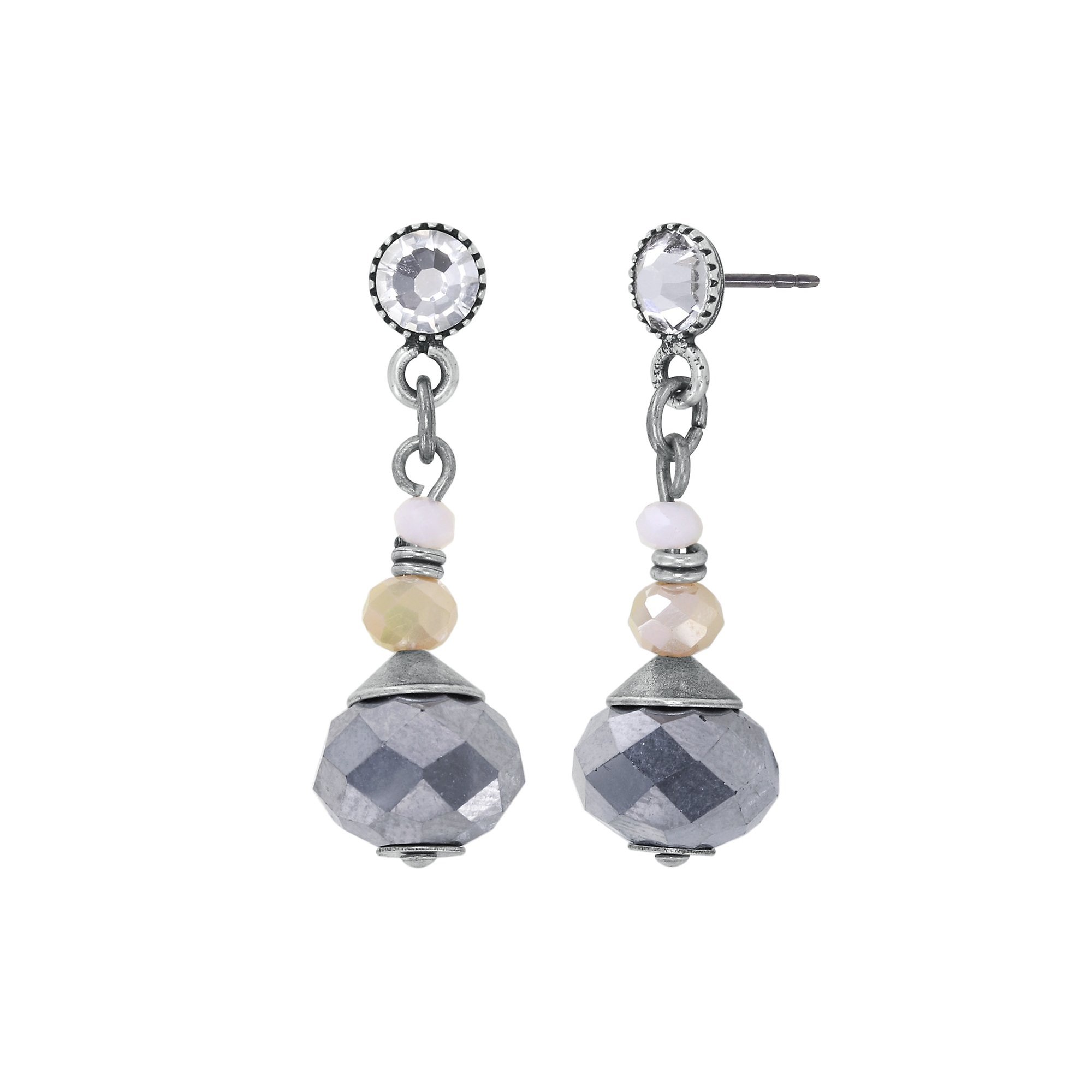 image for Earring Stud Dangling Indian Summer White  