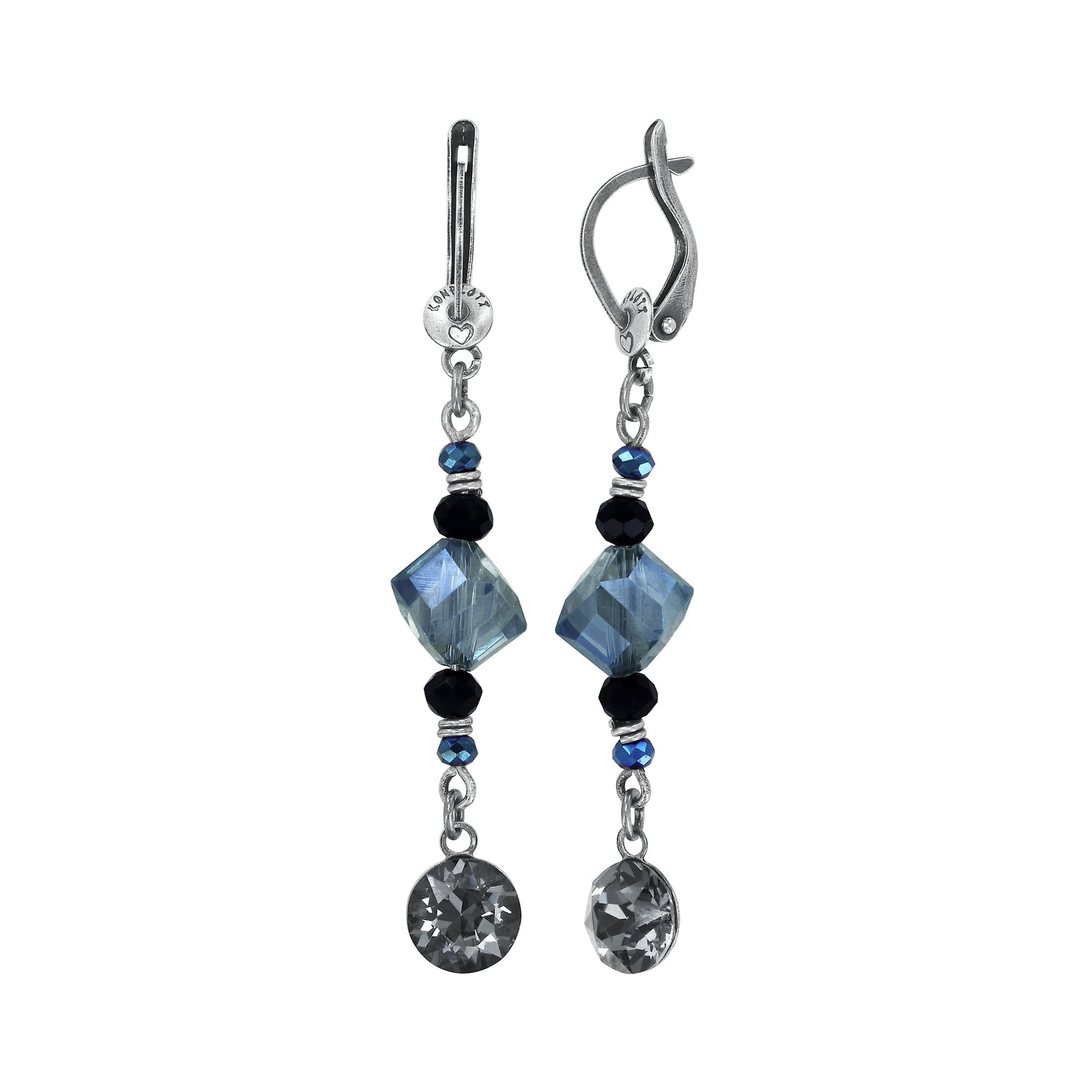 image pour Boucles d'oreilles pendantes Indian Summer Noir  