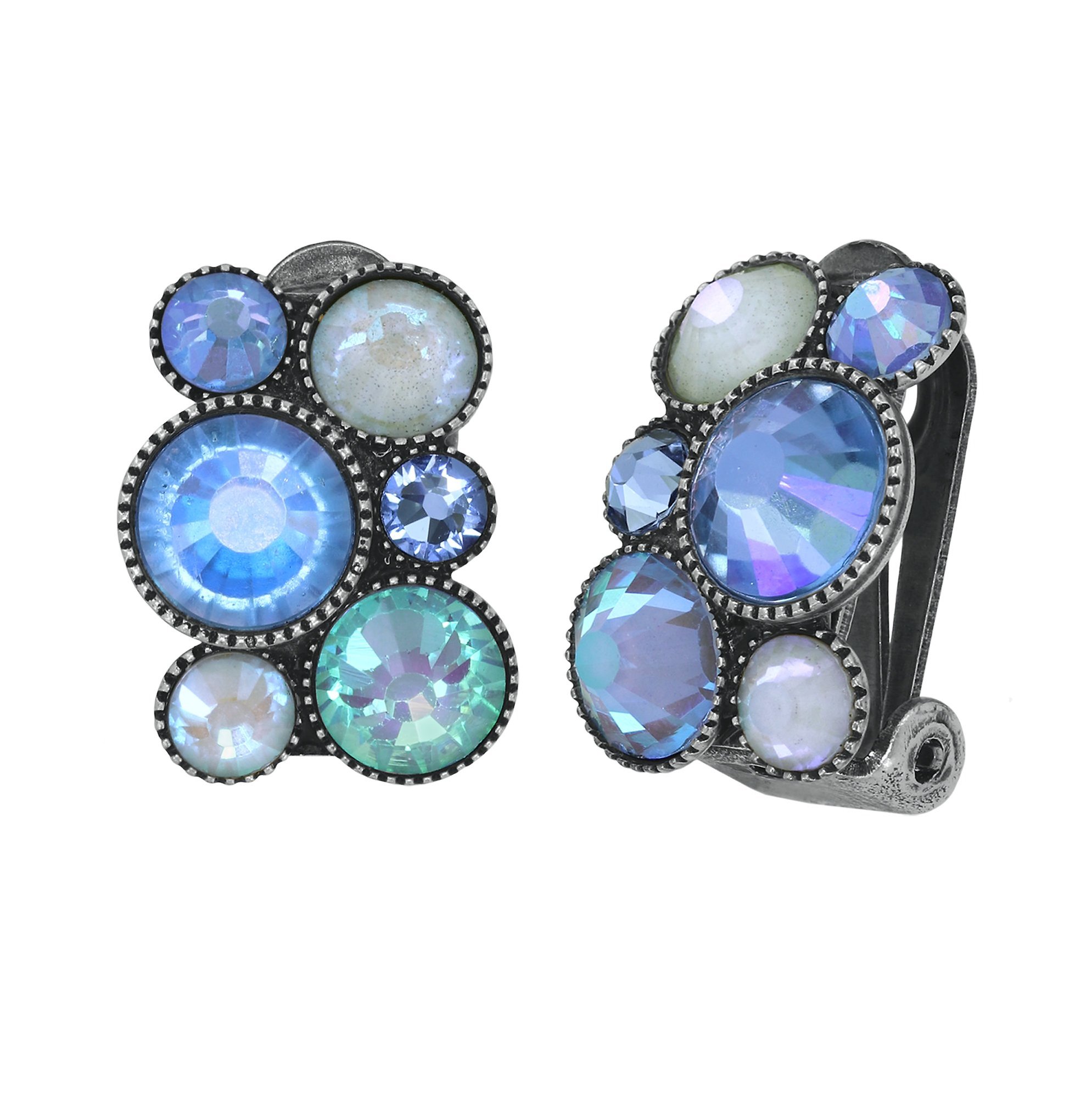 image for Earring Clip Water Cascade Glam Light Blue  