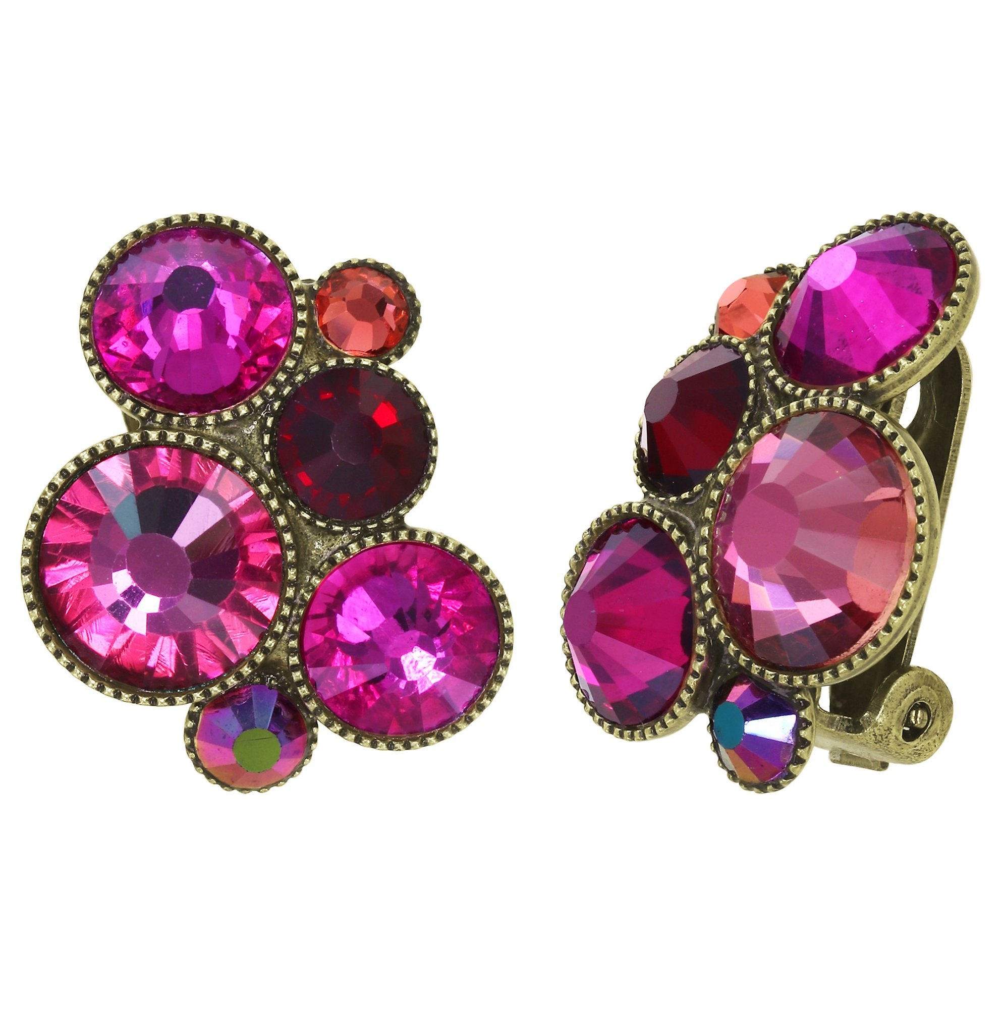 image for Earring Clip Water Cascade Glam Coralline / Dark Rose  