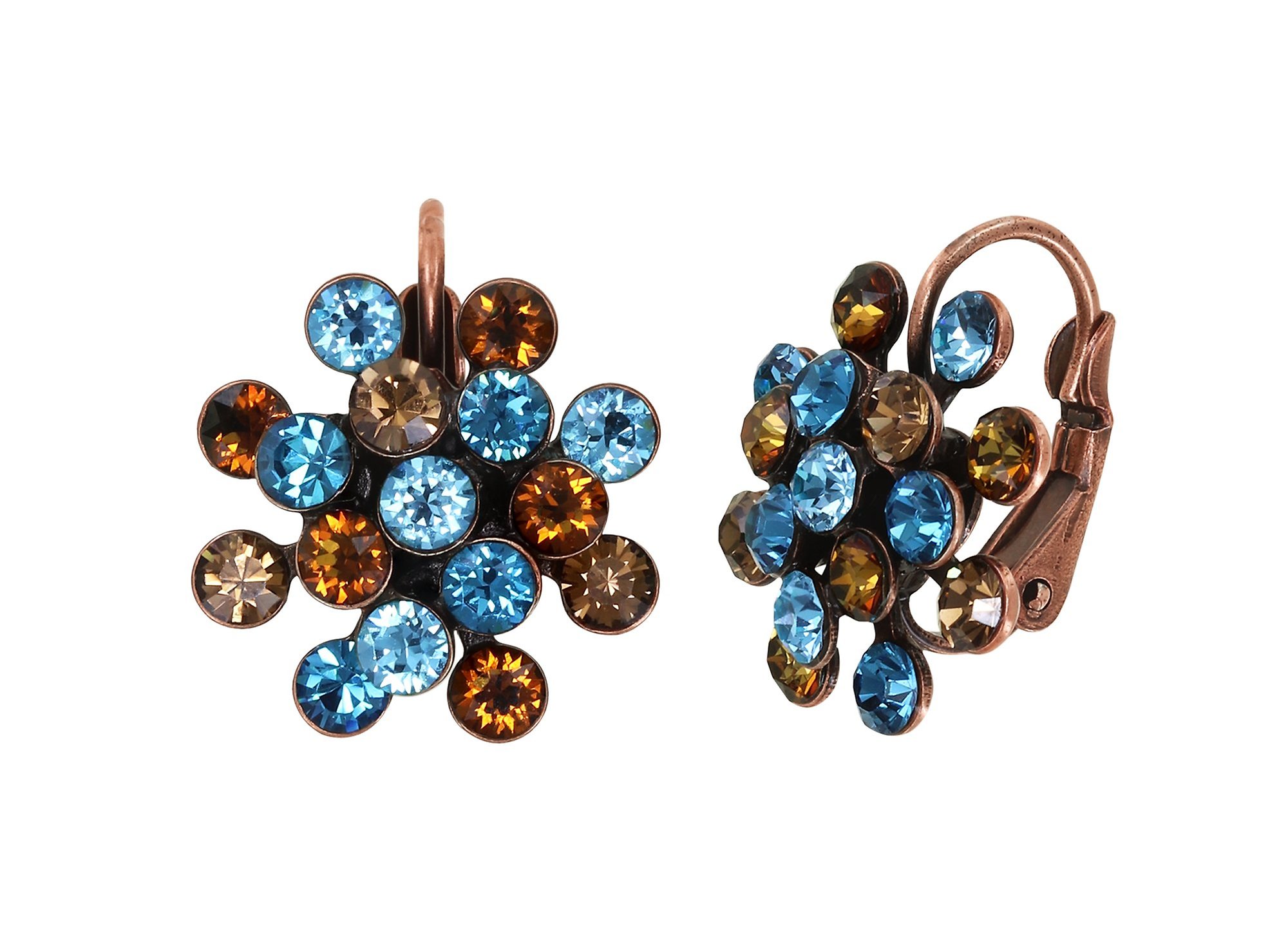 image pour Boucles d'oreilles Eurowire Magic Fireball Bleu / Marron  mini