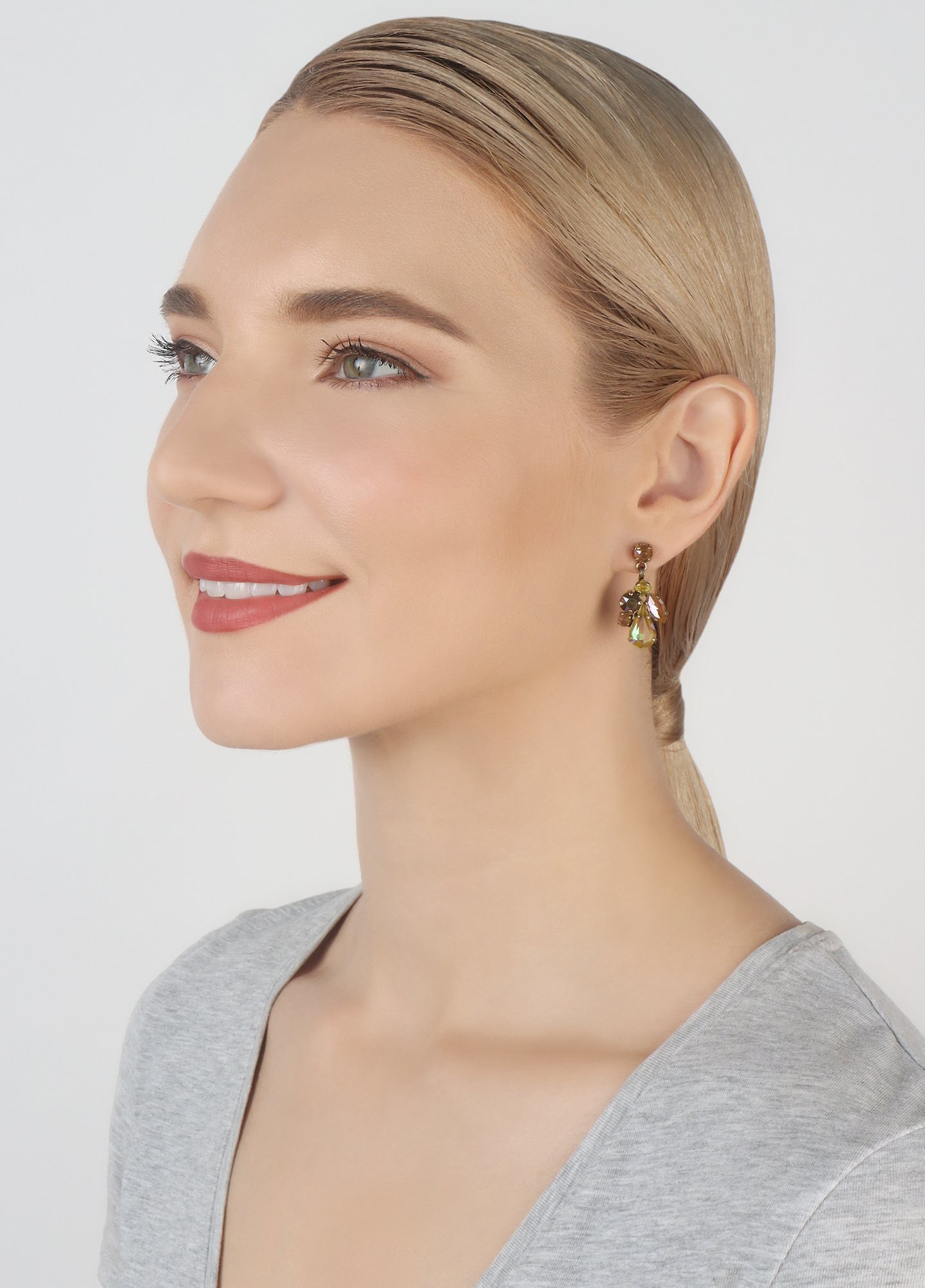 image pour Clou d'oreille pendant Afternoon Tea de Luxe Marron  