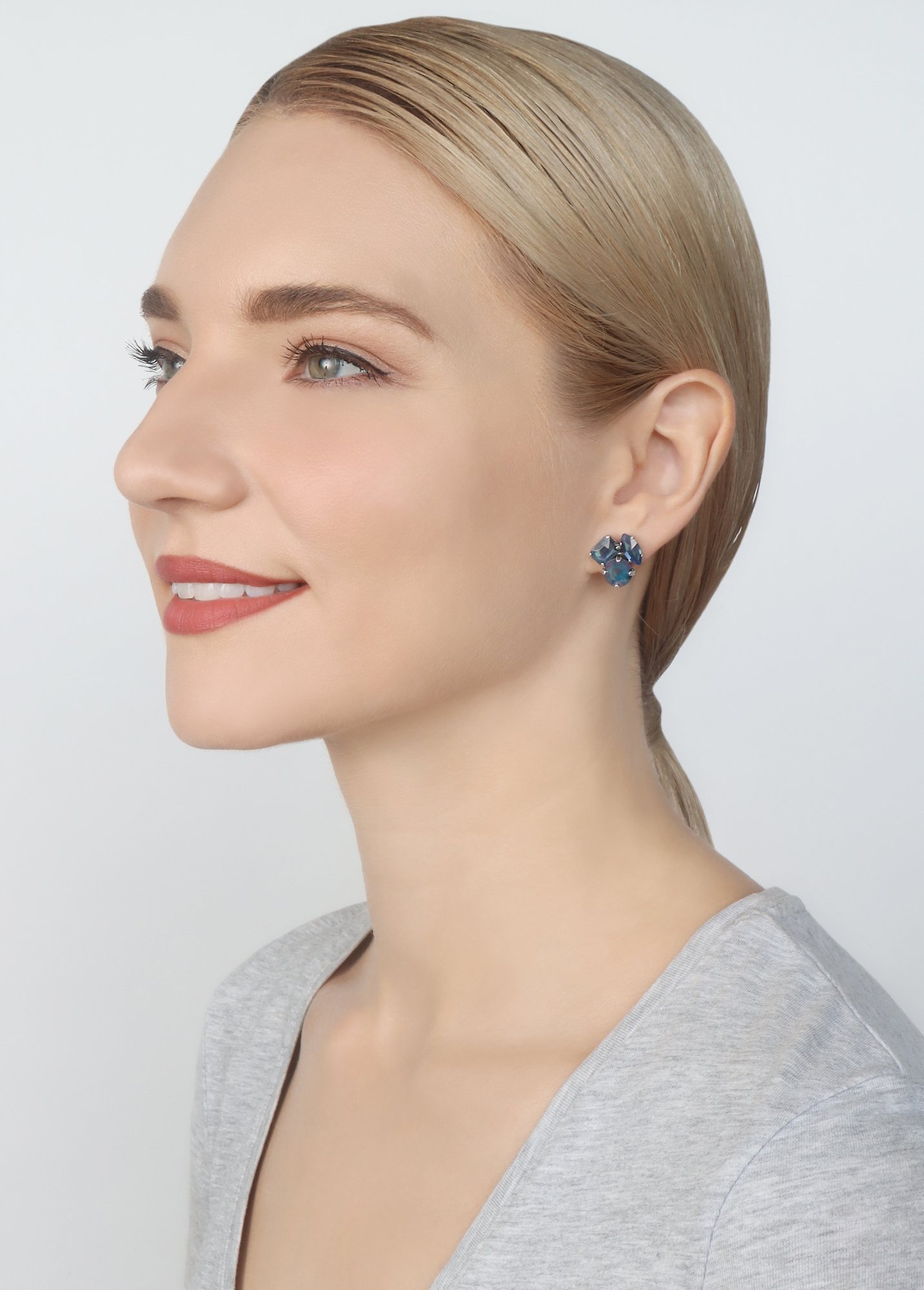 image pour Clou d'oreille Afternoon Tea de Luxe Bleu  