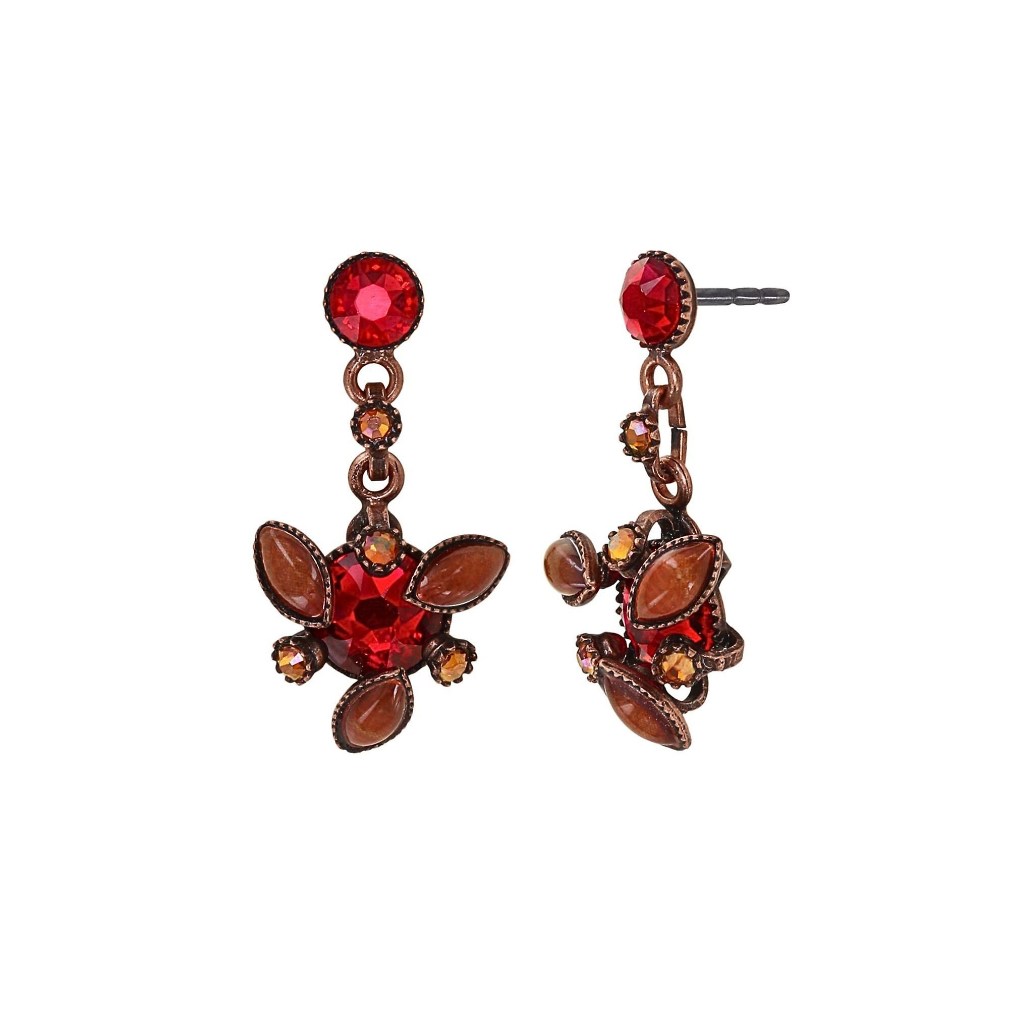 image for Earring Stud Dangling Alien Anemone Orange  size XS