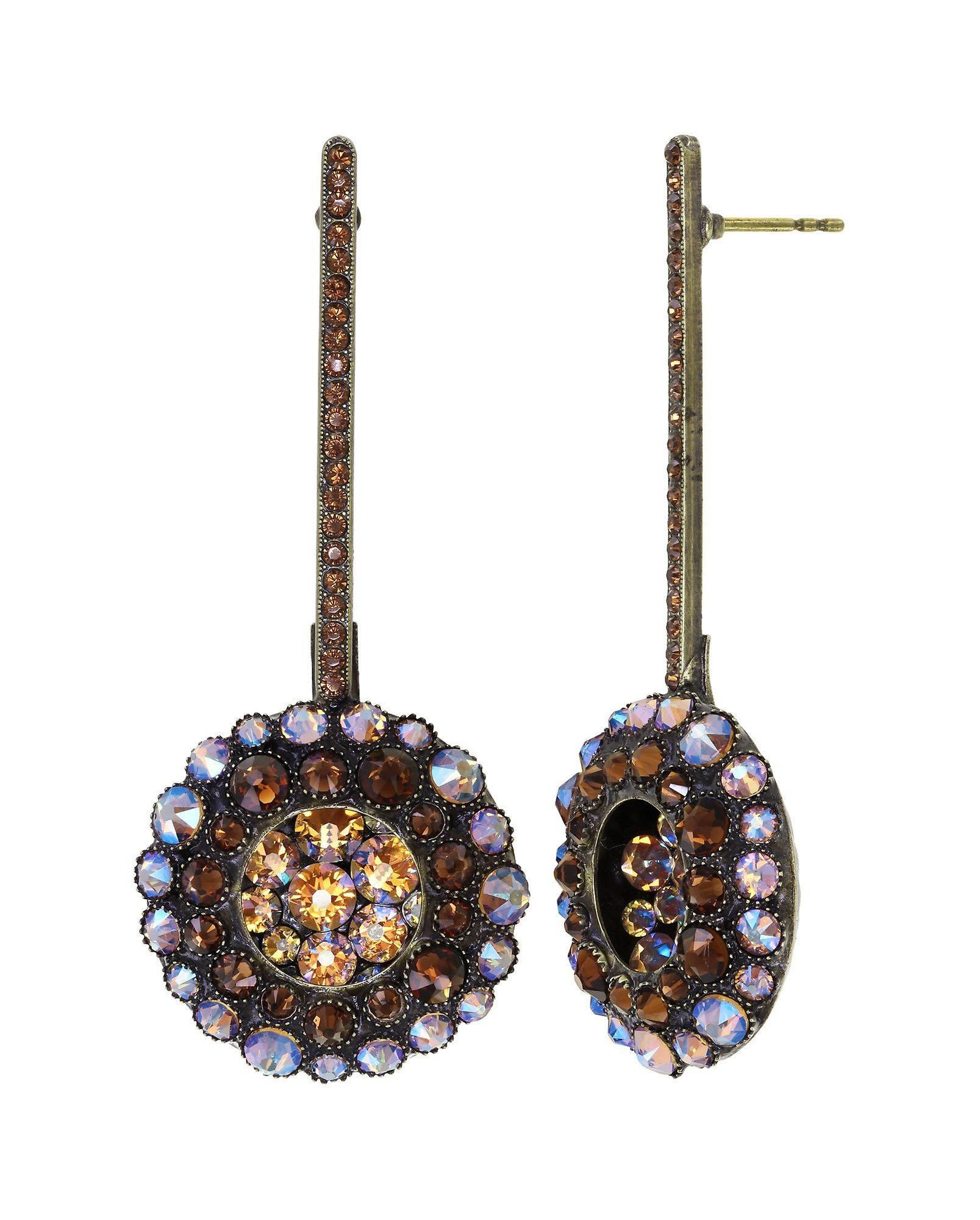 image for Earring Stud Dangling Inside Out Brown  size M