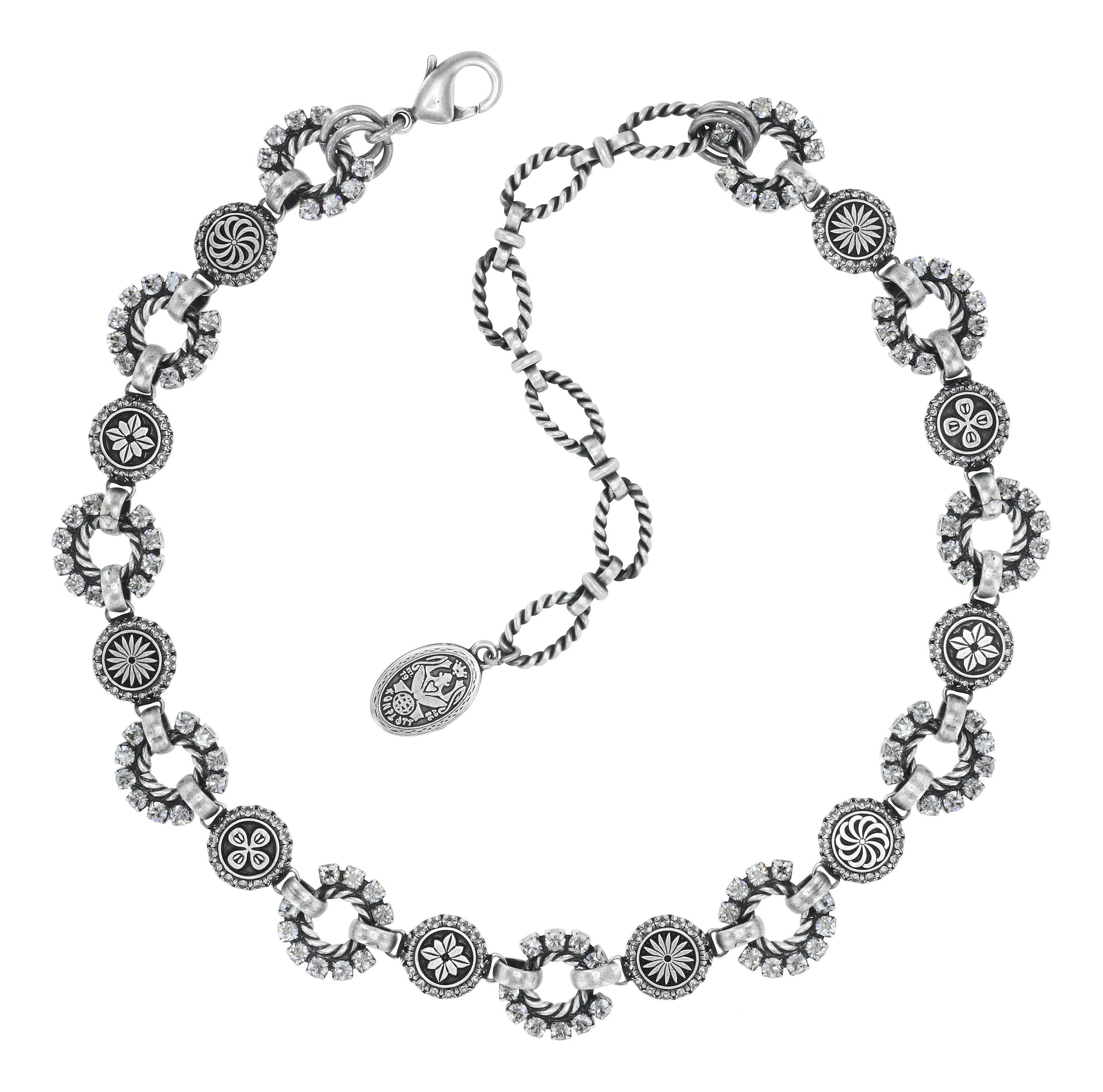 Bild für Halskette Medallion Glam Weiß  size XS