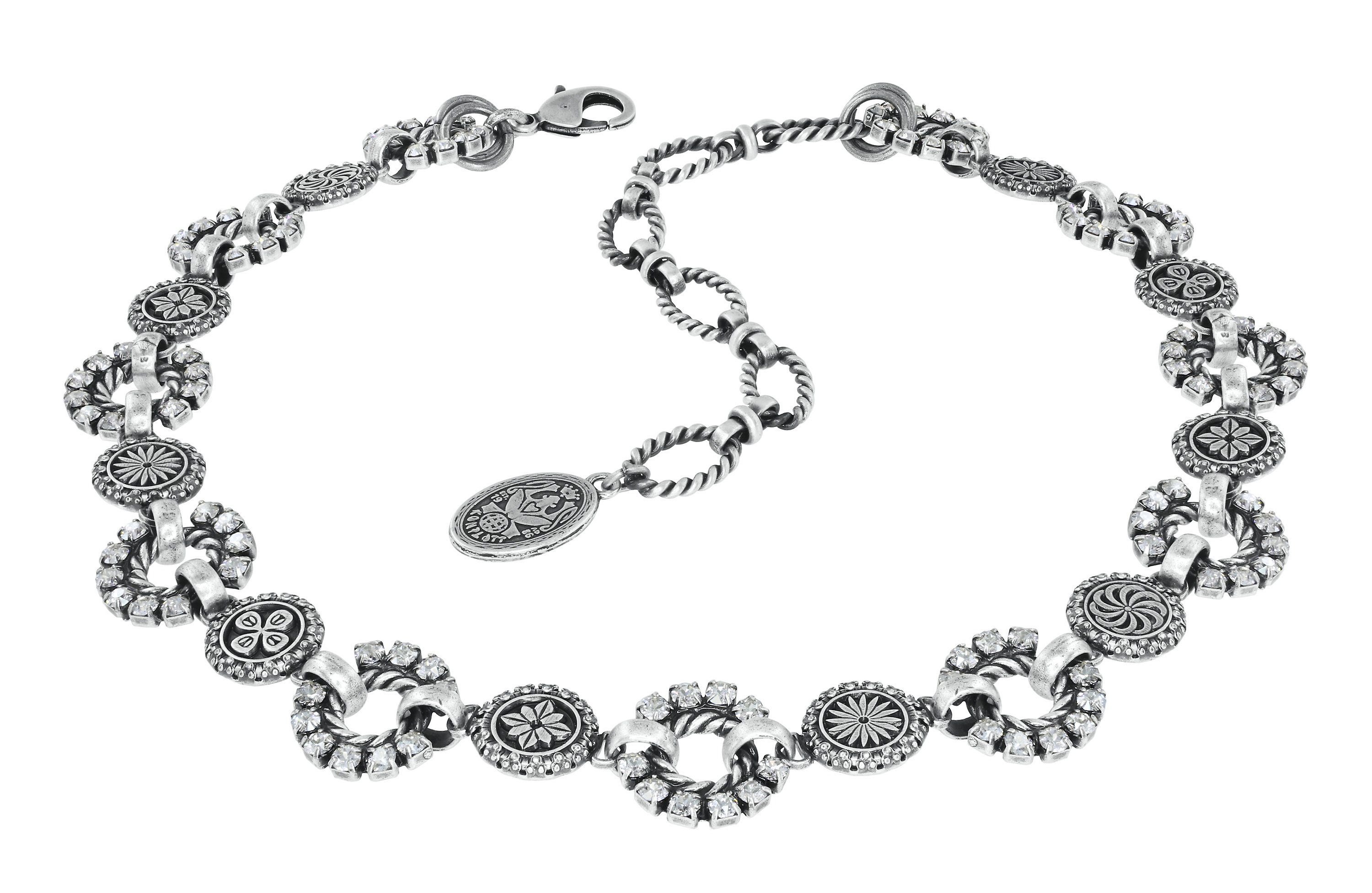 image for Necklace Medallion Glam White  size XS