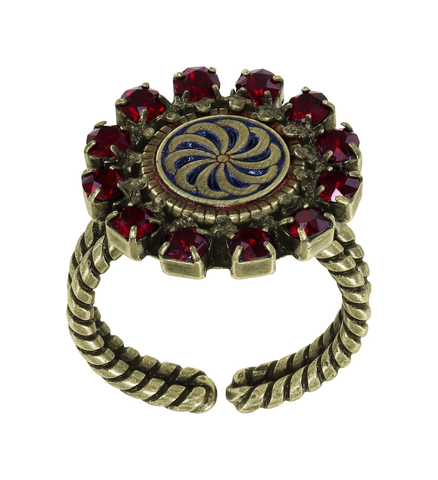 image pour Anneau Medallion Glam Rouge  size XS