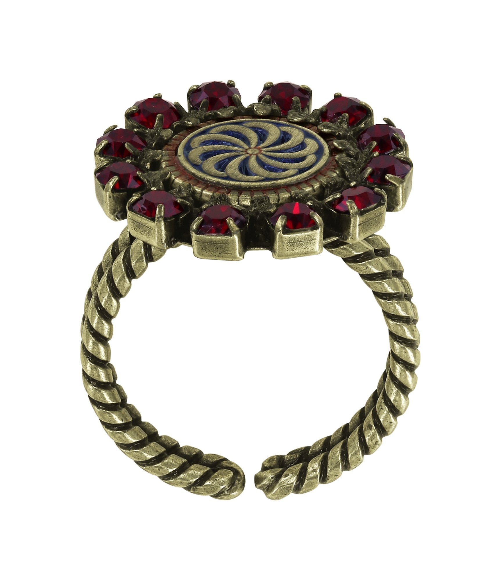 image pour Anneau Medallion Glam Rouge  size XS