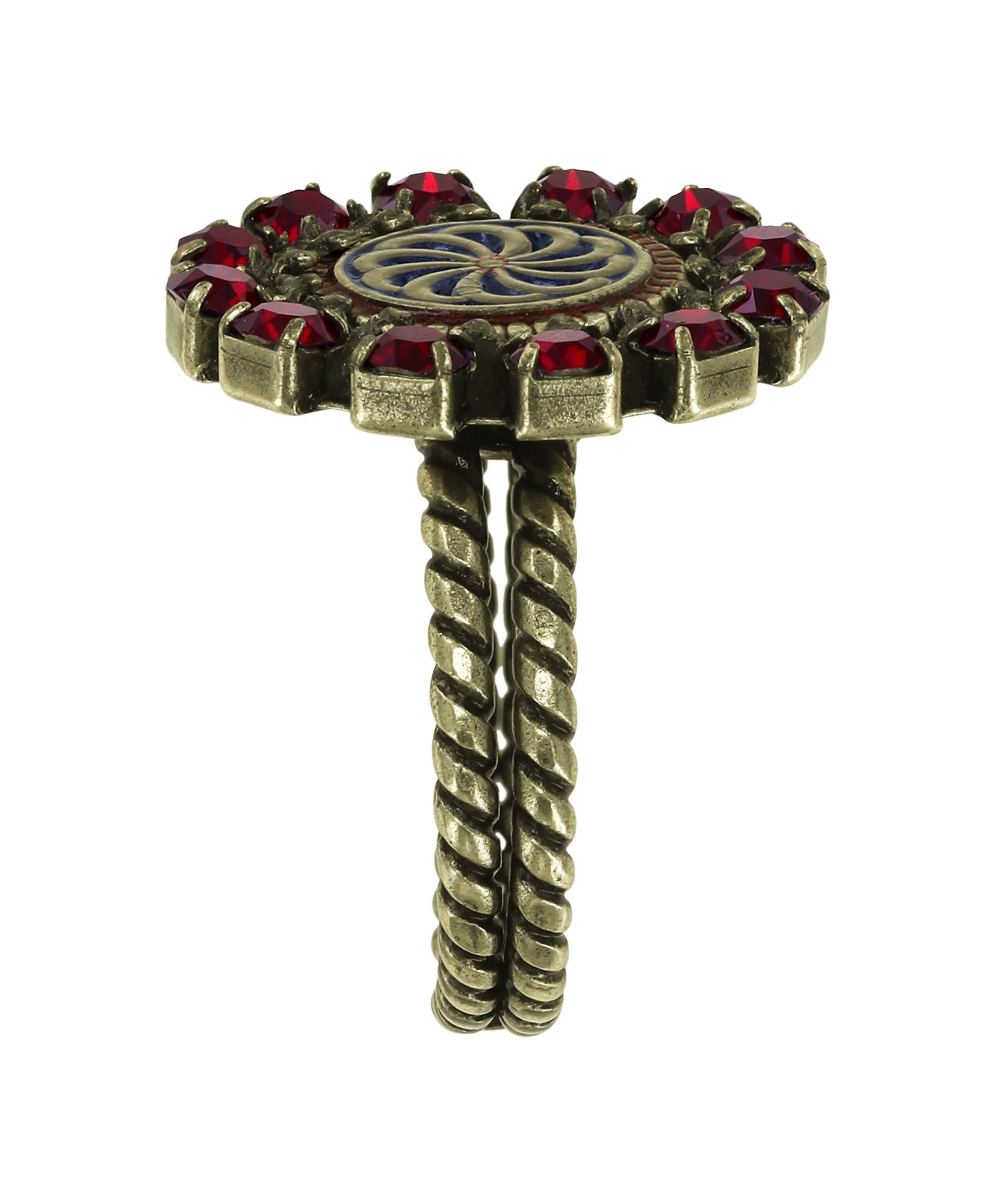 image for Ring Medallion Glam Red  size XS