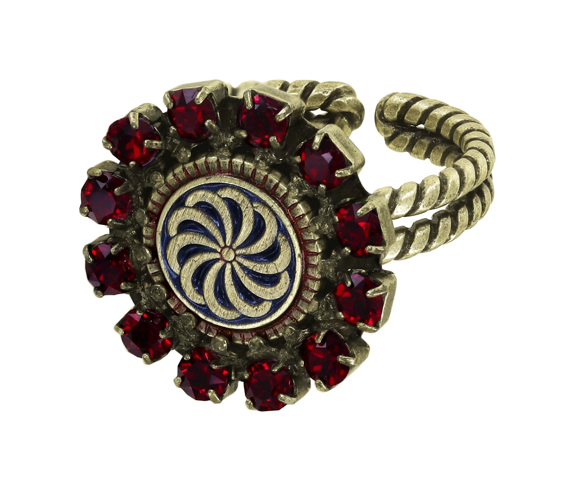 image pour Anneau Medallion Glam Rouge  size XS