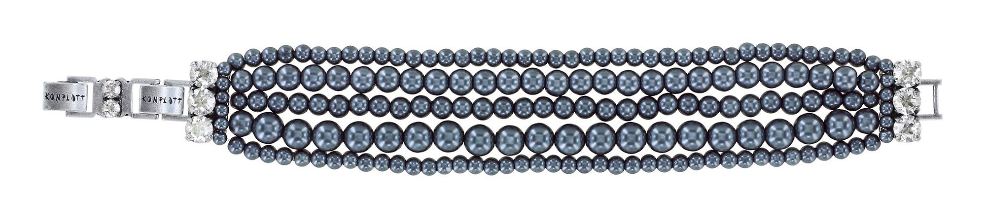 image pour Bracelet Spikes and Pearls Noir / Blanc  